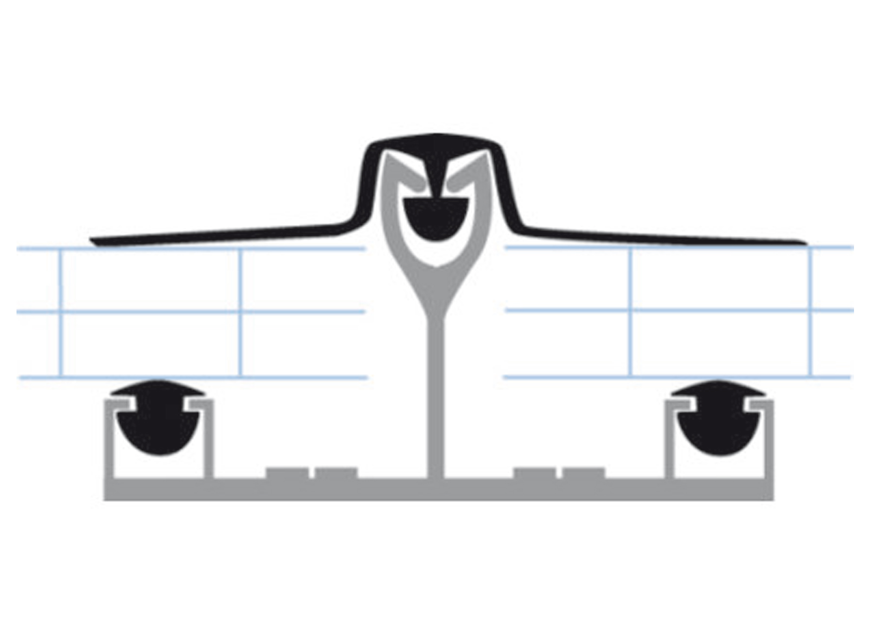 SCALA JONCTION ALU + CAOUTCHOUC NOIR 16MM 6M