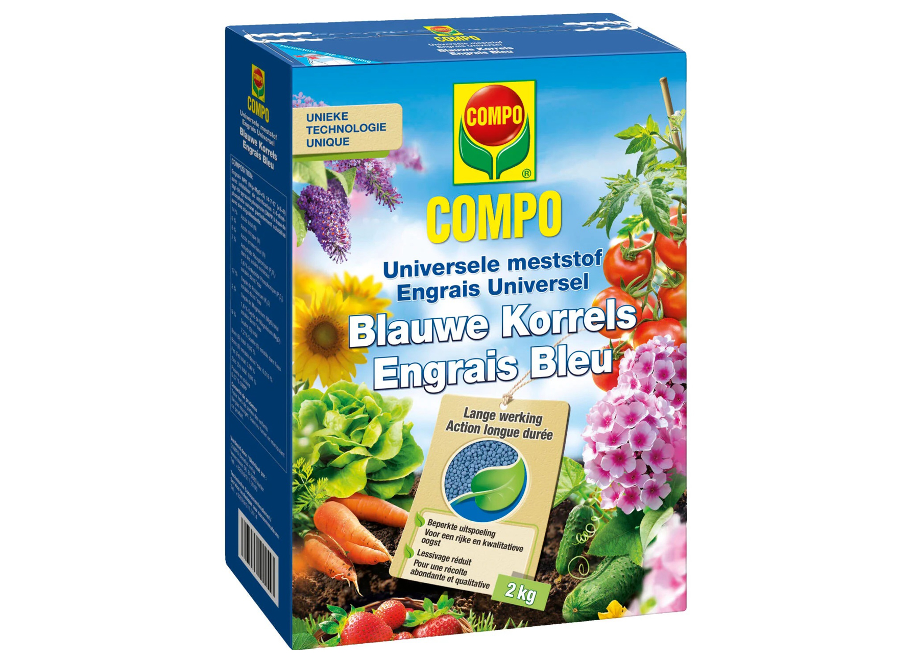 COMPO UNIVERSELE MESTSTOF BLAUWE KORRELS NOVATEC 2KG