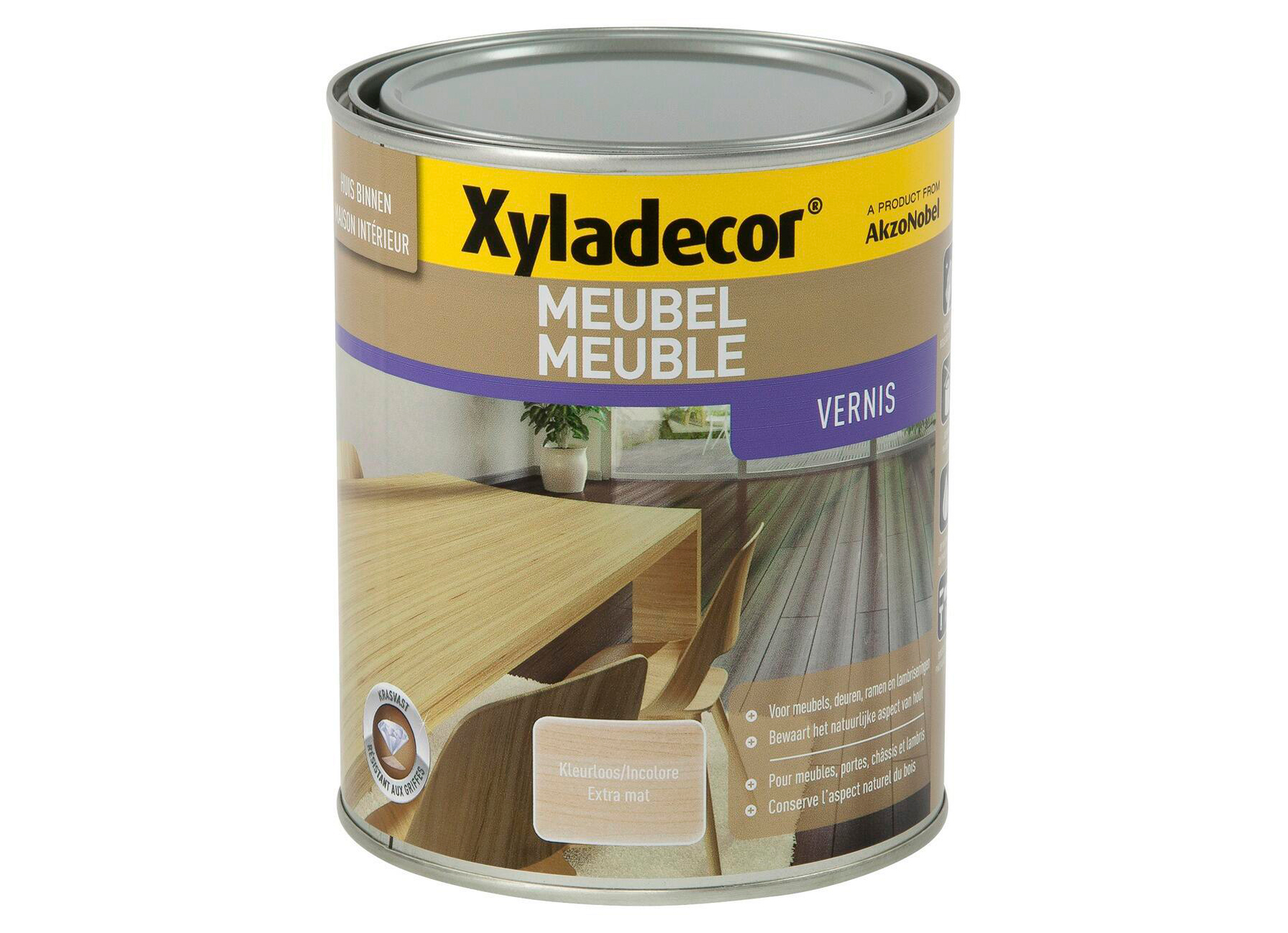 XYLADECOR VERNIS MEUBLE EXTRA MAT INCOLORE 1,0L