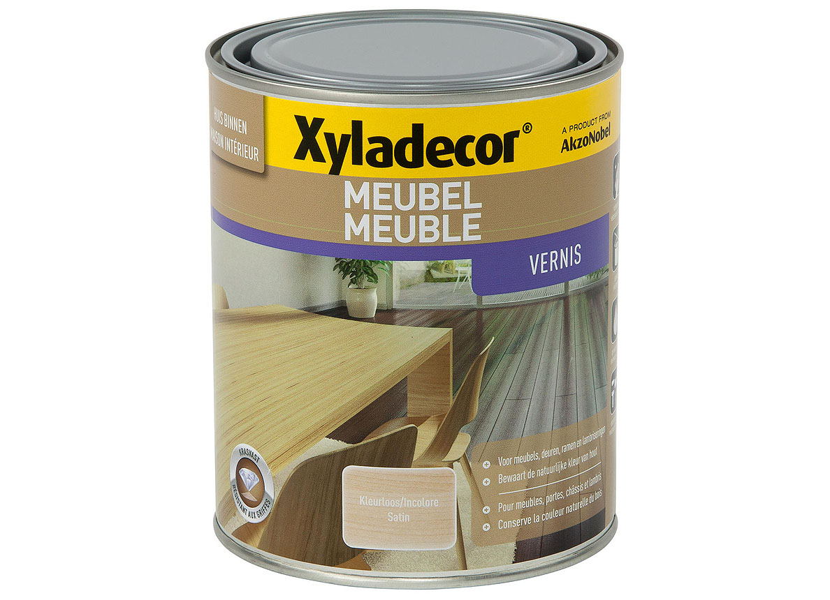 XYLADECOR VERNIS MEUBLE SATIN INCOLORE 1L