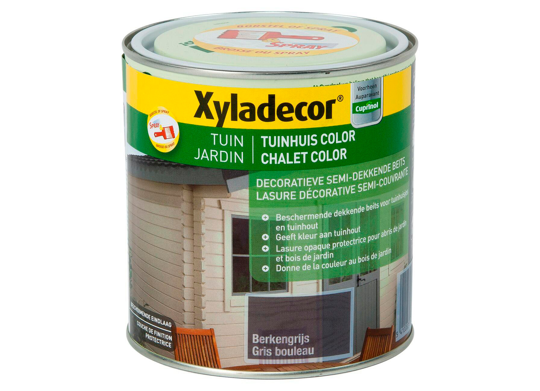 XYLADECOR TUINHUIS COLOR BERKENGRIJS 1L
