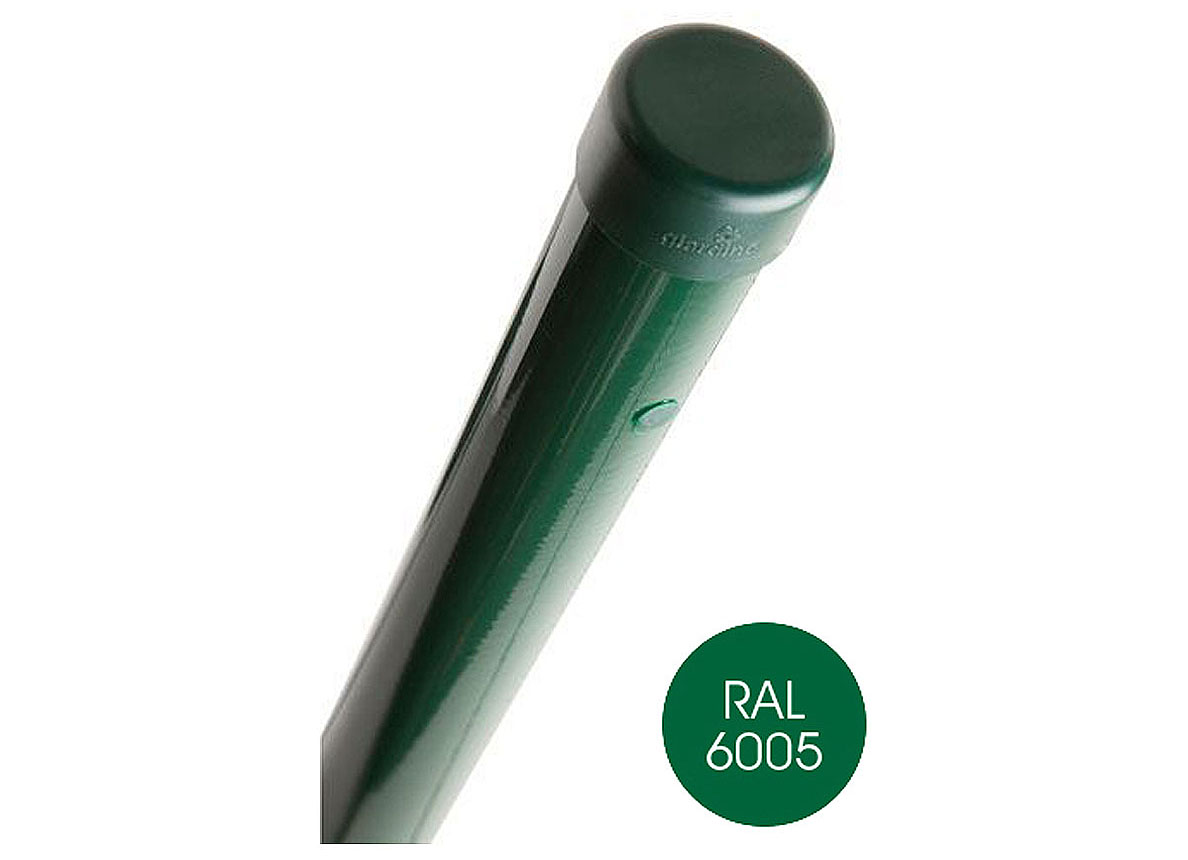 POTEAU GRILLAGE ROND Ø48MM 120CM RAL 6005 VERT