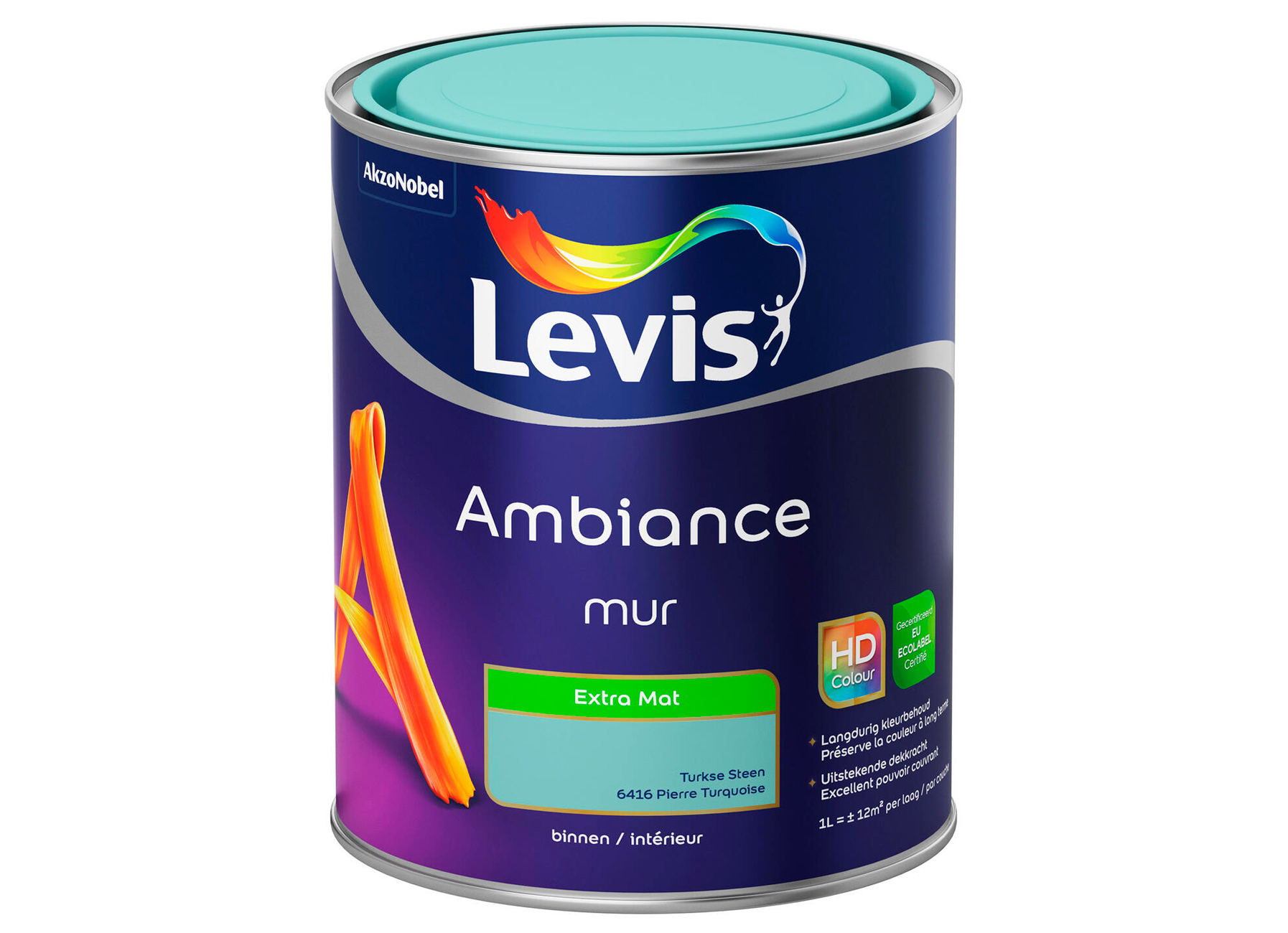 AMBIANCE MUR EXTRA MAT - PIERRE TURQUOISE 6416 1L