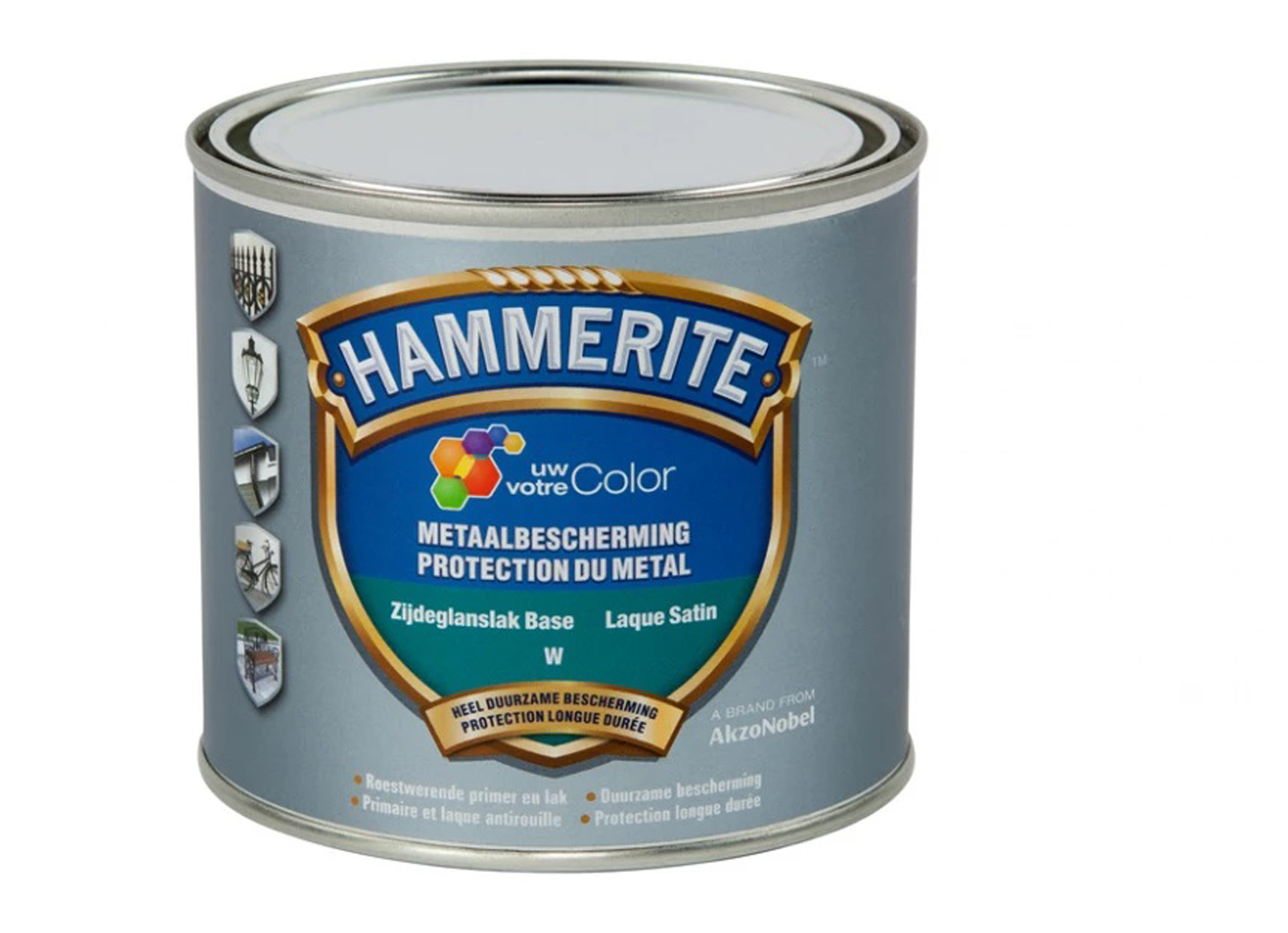 HAMMERITE LAQUE SATINEE POUR METAUX BASE C 1L