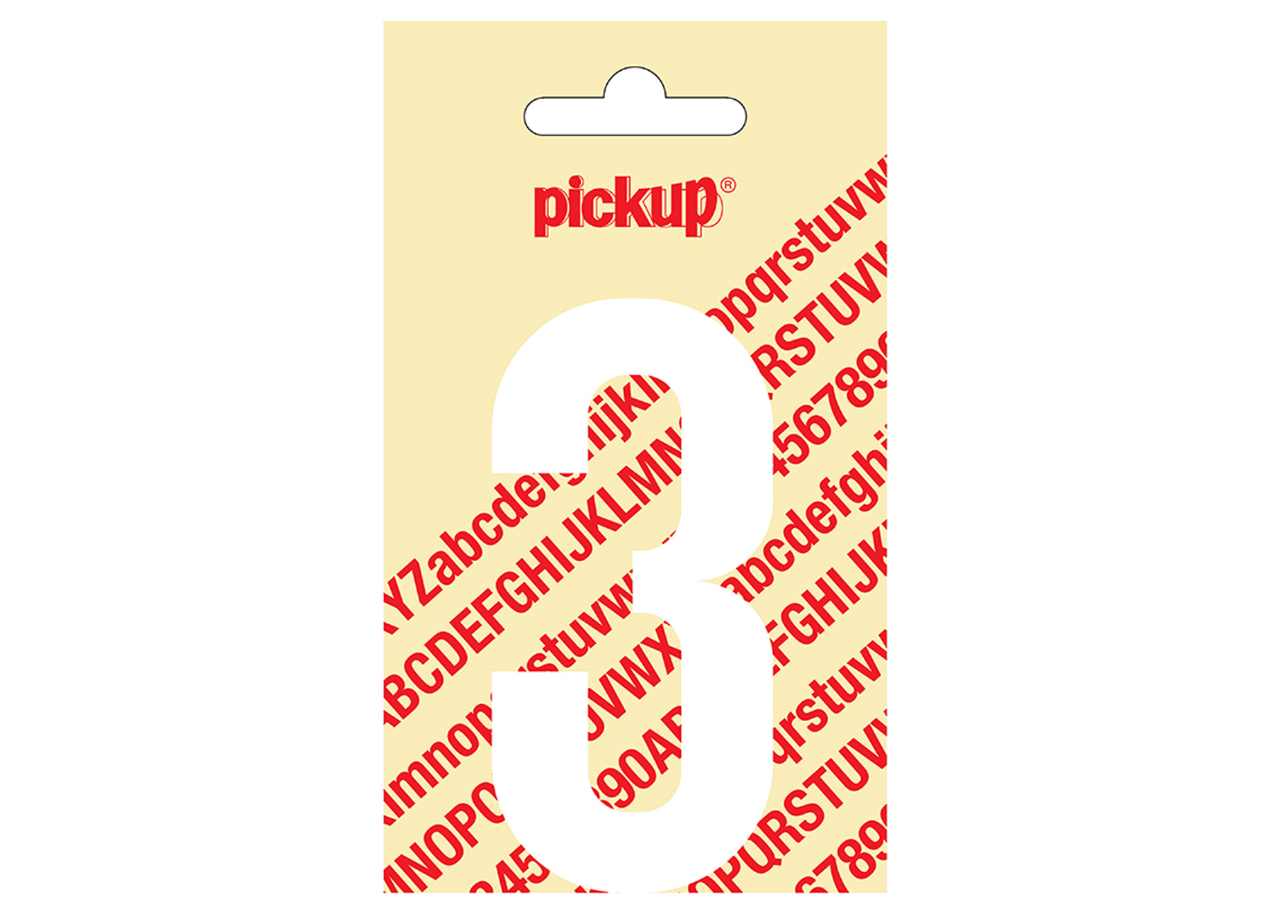 CHIFFRE ADHESIF NOBEL 90 MM BLANC 3