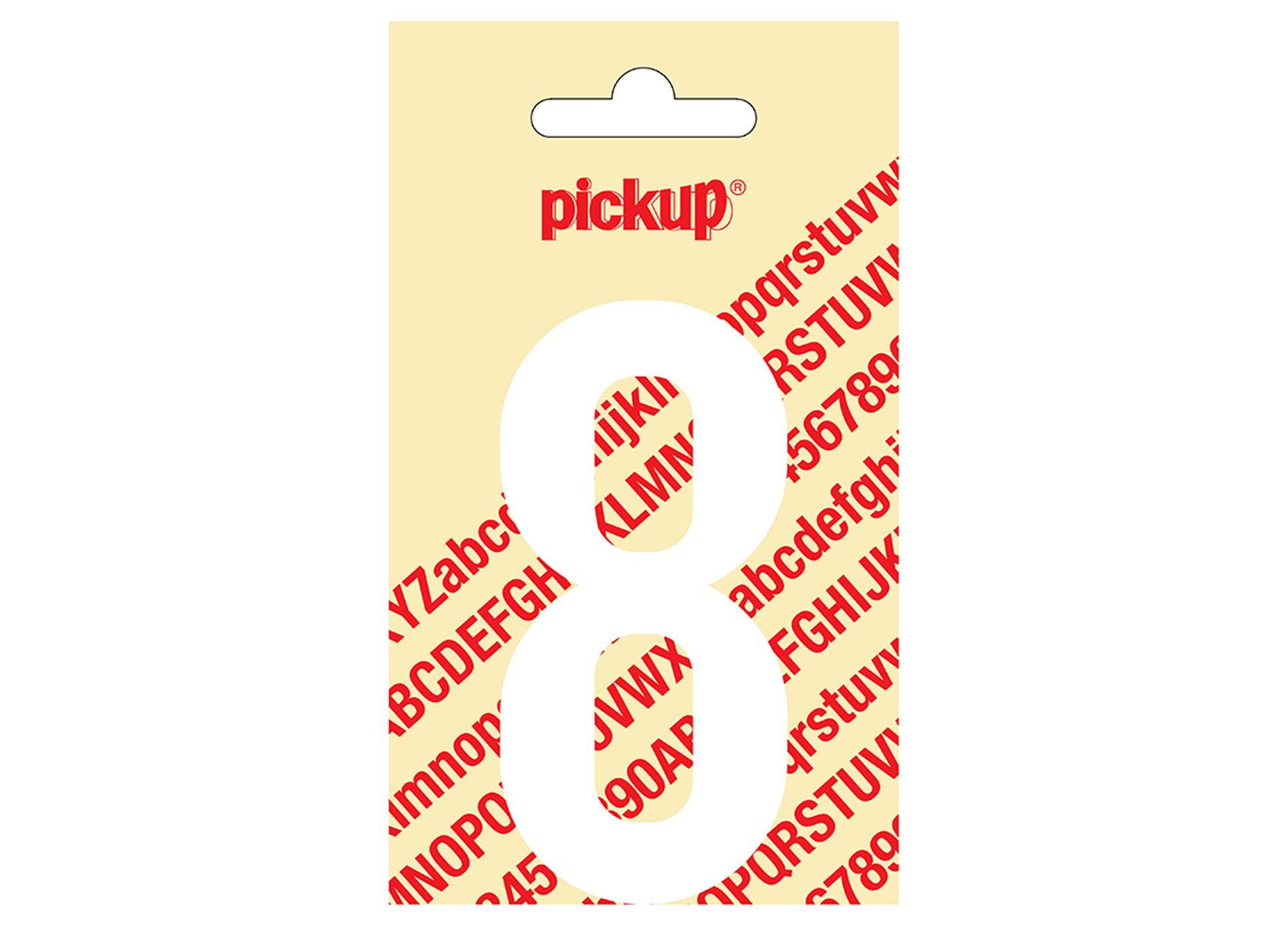 CHIFFRE ADHESIF NOBEL 90 MM BLANC 8