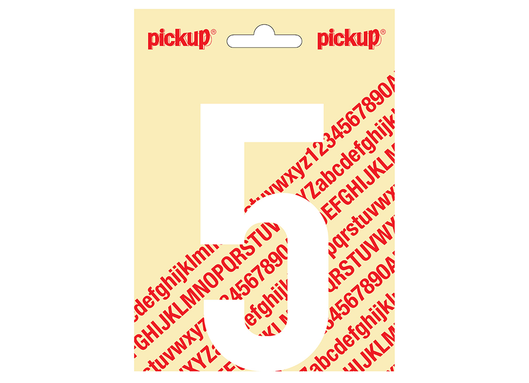 CHIFFRE ADHESIF NOBEL 120MM BLANC 5