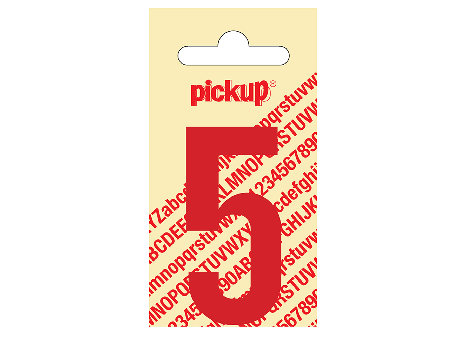 CHIFFRE ADHESIF NOBEL 60 MM ROUGE 5