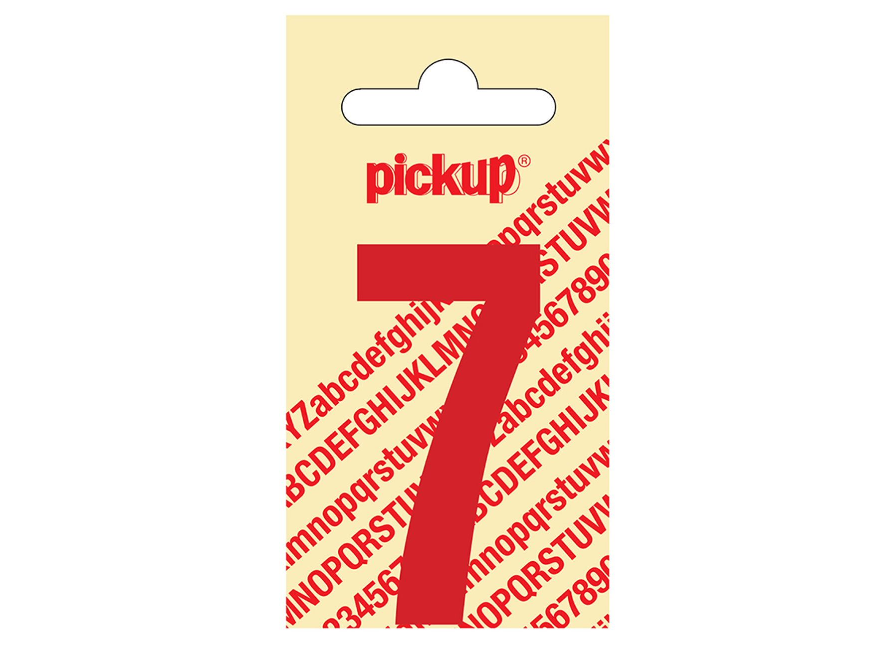 CHIFFRE ADHESIF NOBEL 60 MM ROUGE 7