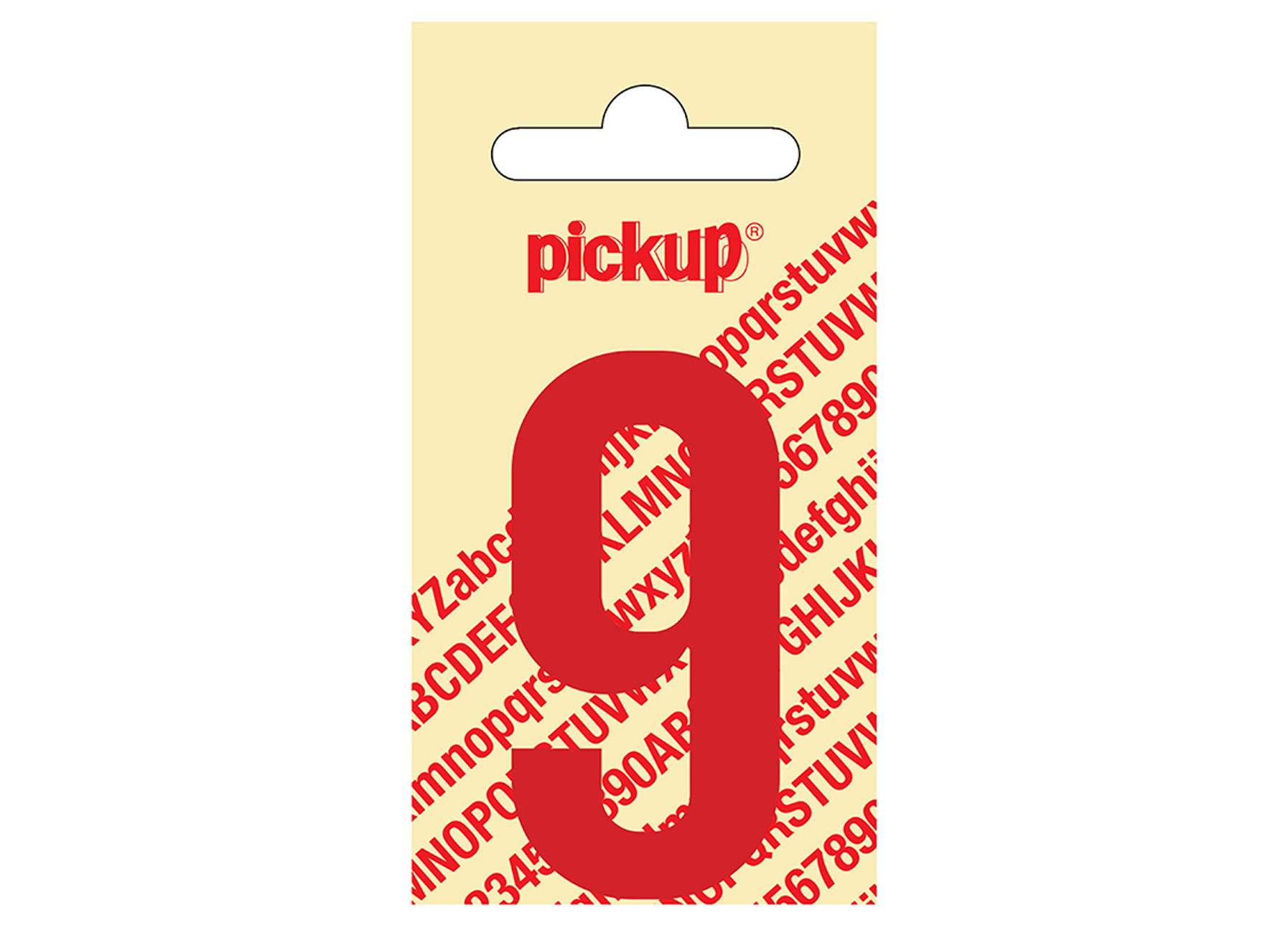 CHIFFRE ADHESIF NOBEL 60 MM ROUGE 9