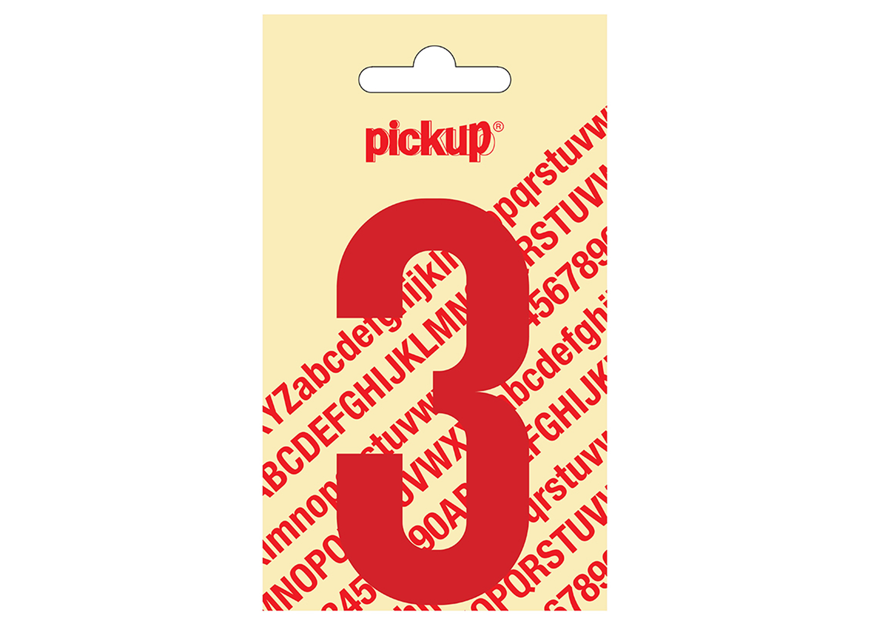 CHIFFRE ADHESIF NOBEL 90 MM ROUGE 3