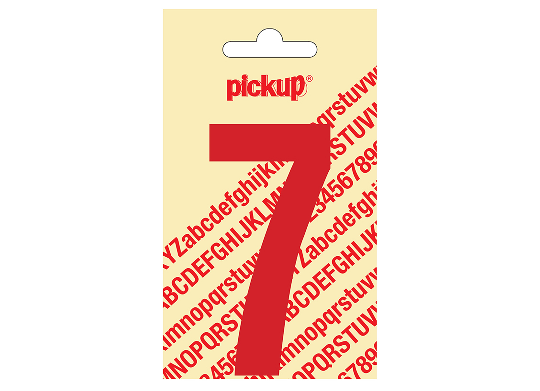 CHIFFRE ADHESIF NOBEL 90 MM ROUGE 7