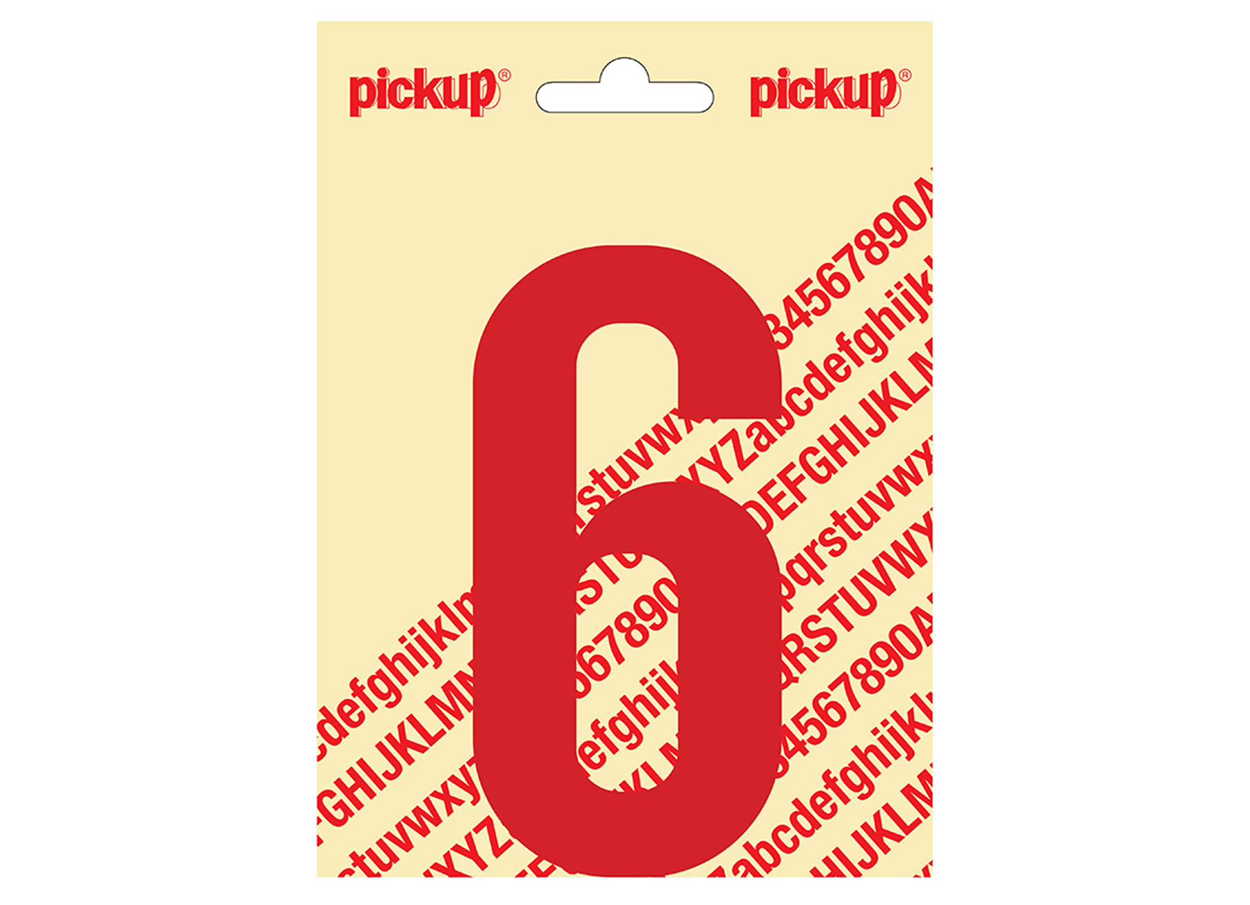 CHIFFRE ADHESIF NOBEL 120MM ROUGE 6