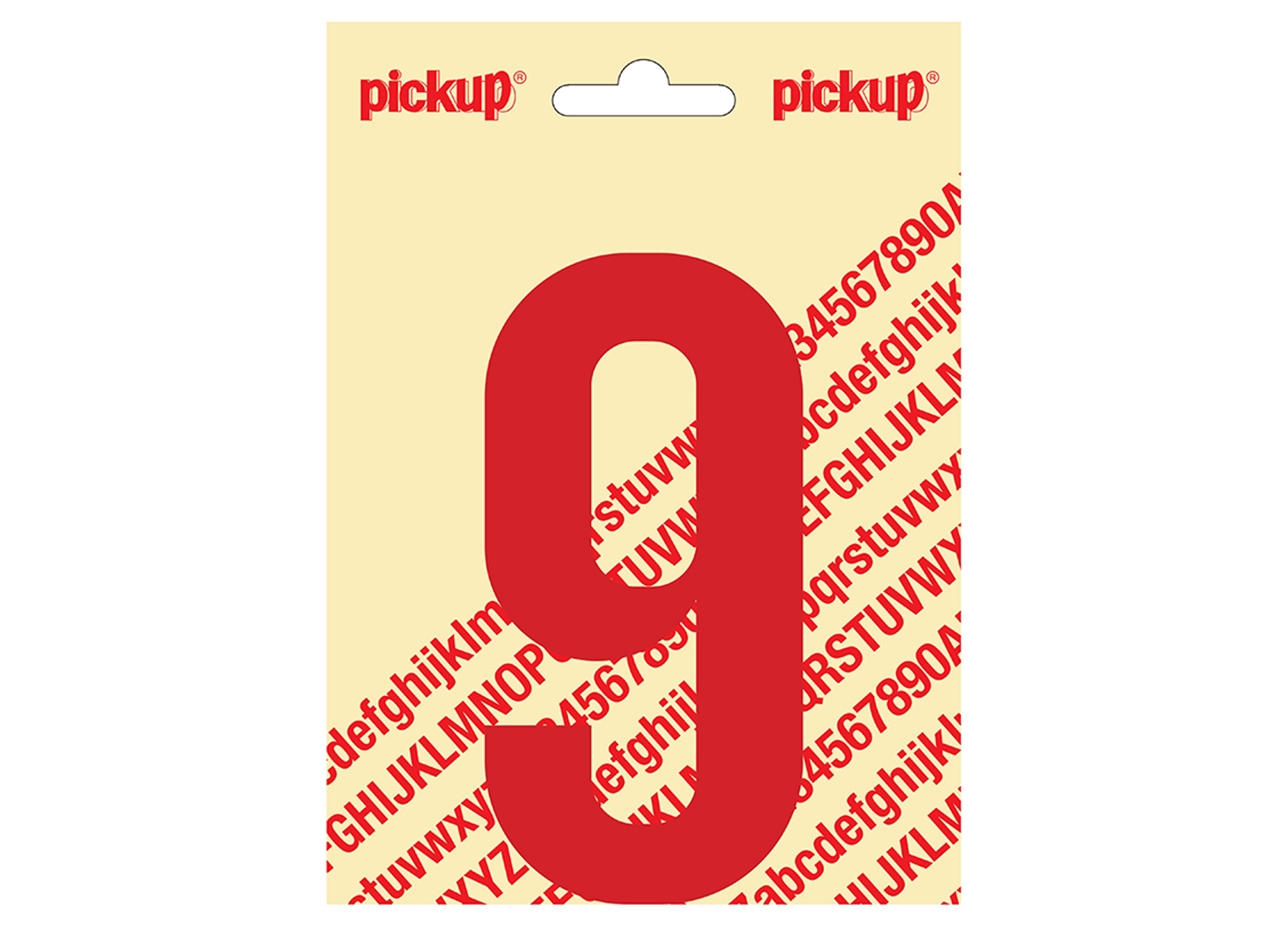 CHIFFRE ADHESIF NOBEL 120MM ROUGE 9