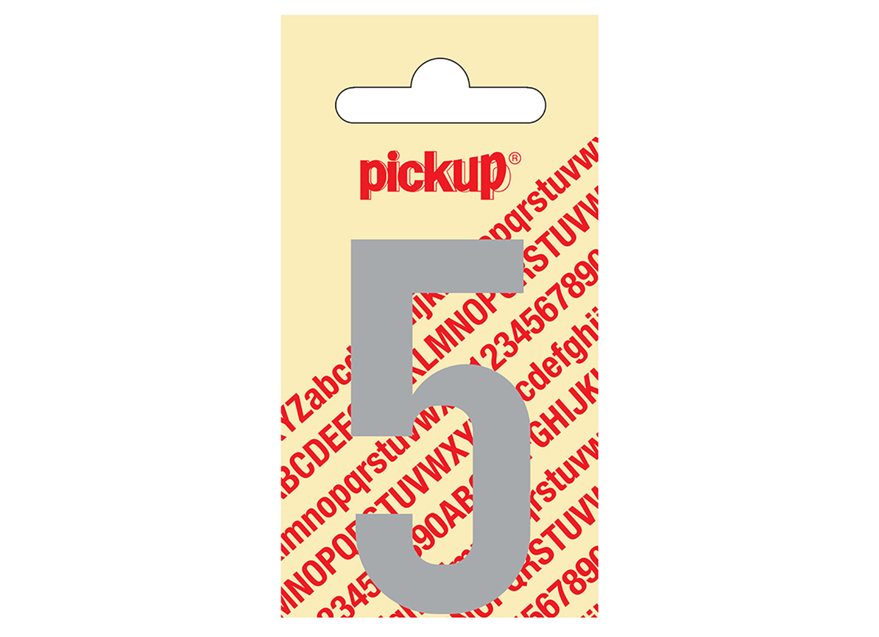 CHIFFRE ADHESIF NOBEL 60 MM GRIS CLAIR 5