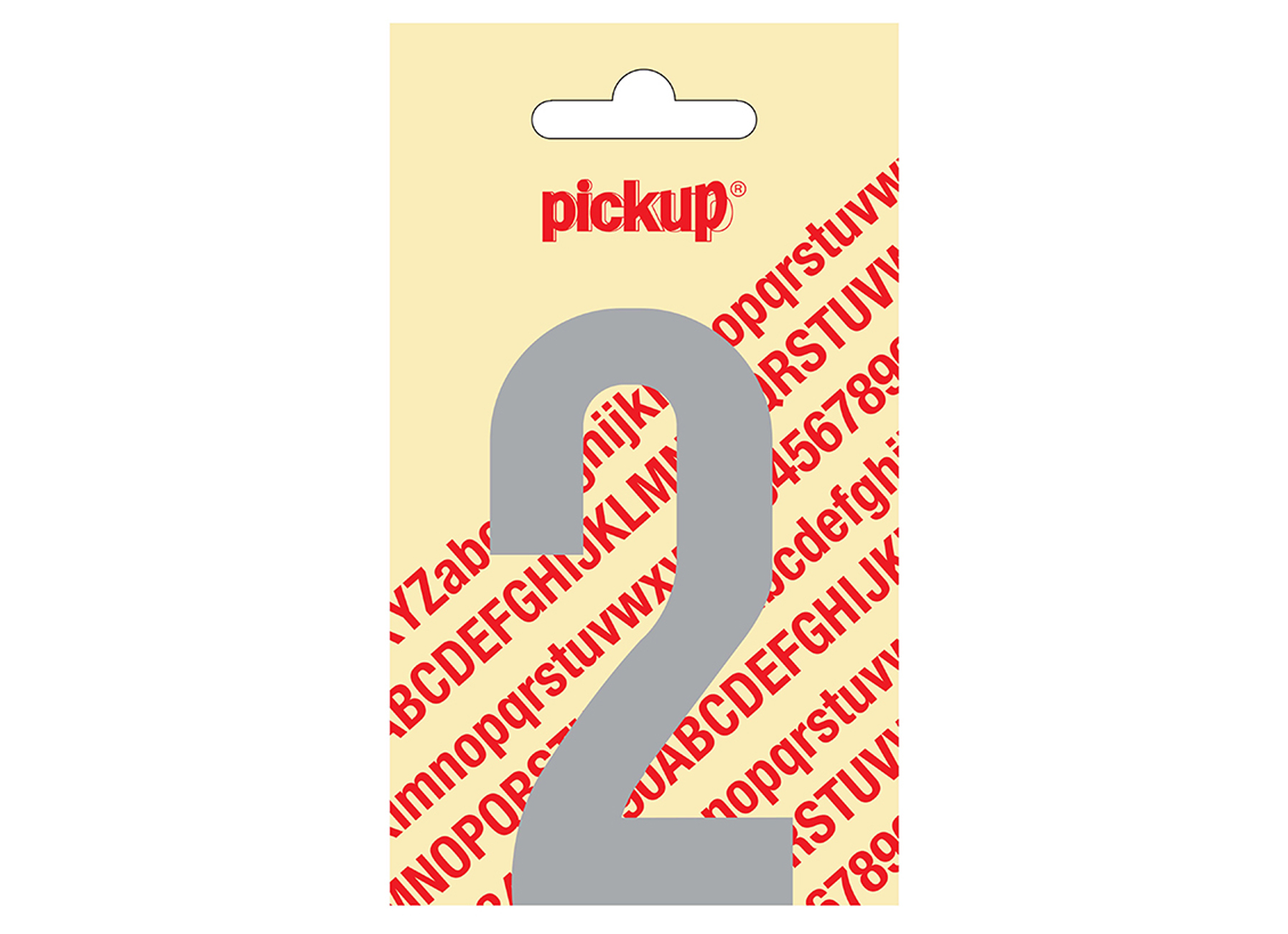 CHIFFRE ADHESIF NOBEL 90 MM GRIS CLAIR 2