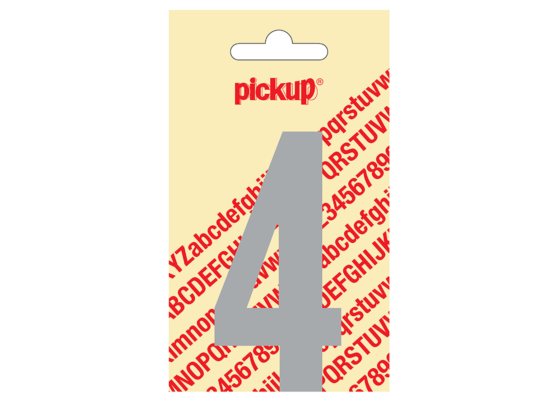 PLAKCIJFER NOBEL 90 MM LICHTGRIJS 4