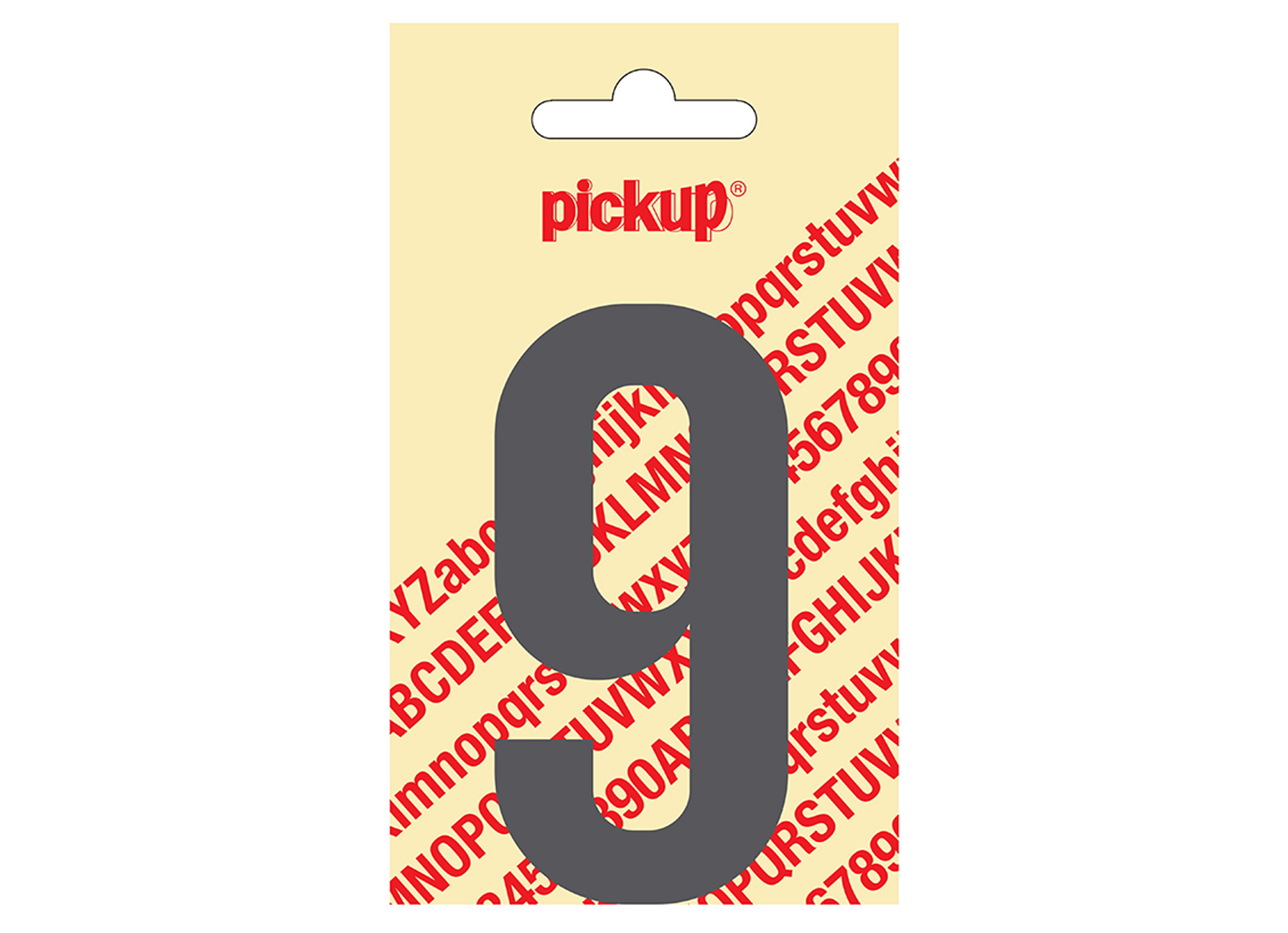 CHIFFRE ADHESIF NOBEL 90 MM GRIS 9