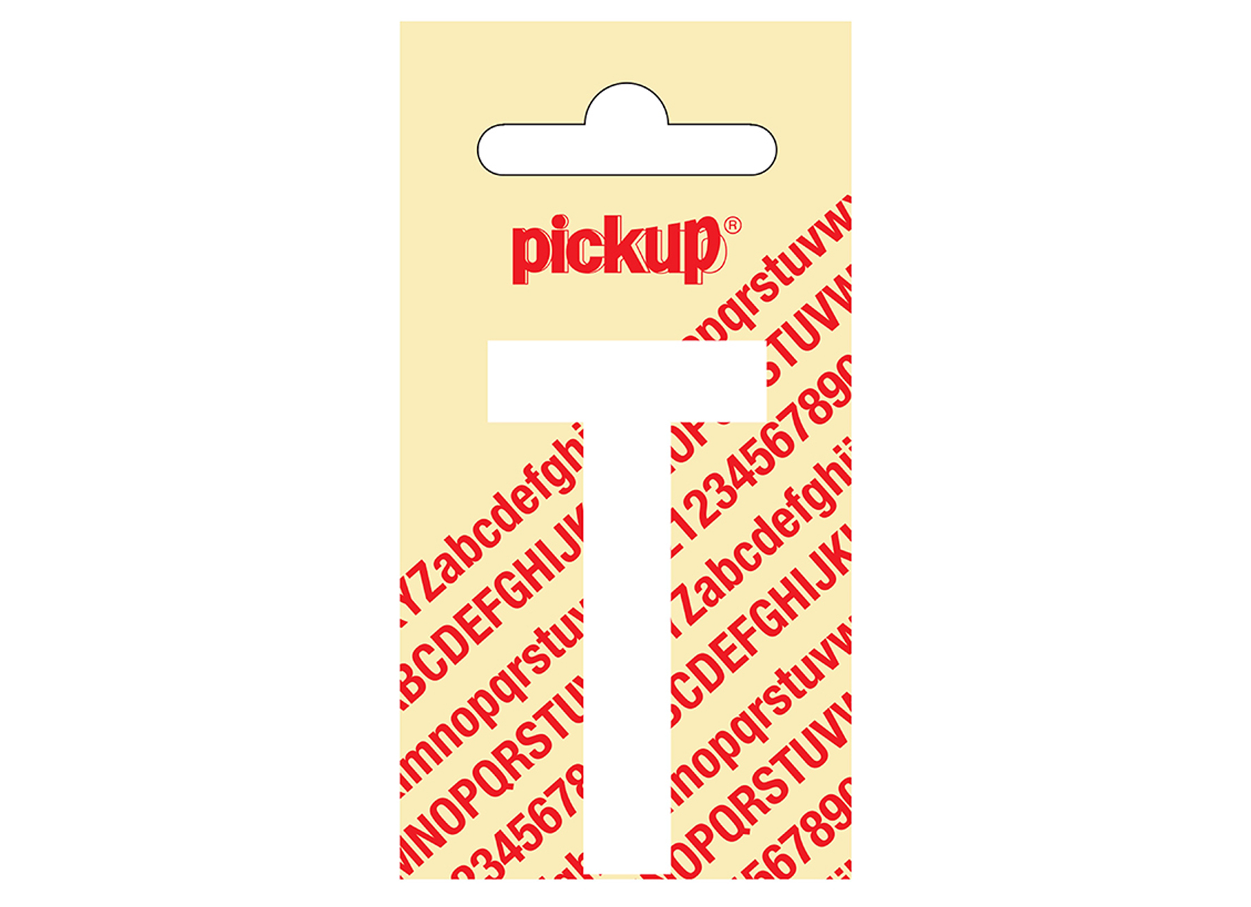 PLAKLETTER NOBEL 60 MM WIT T