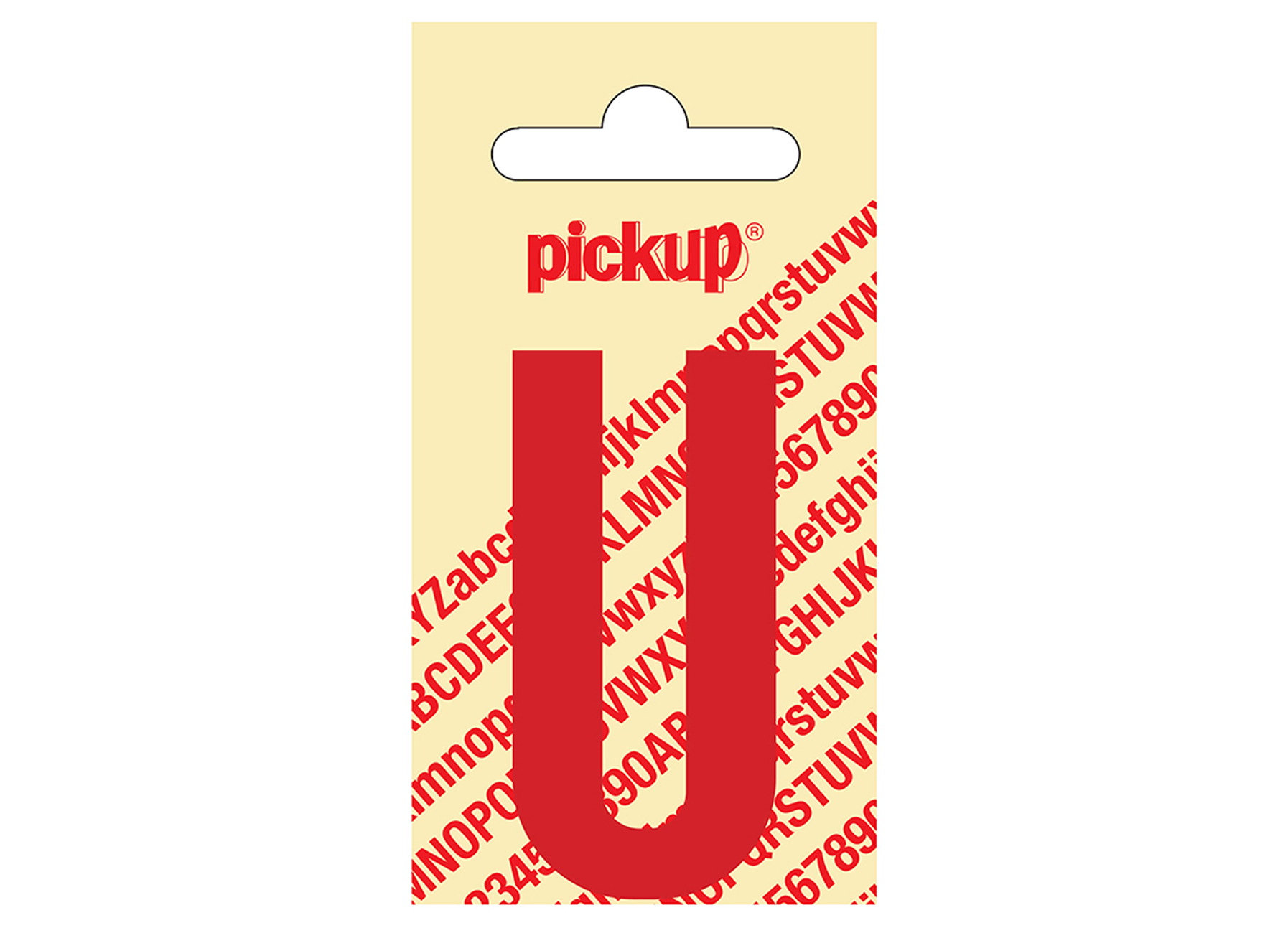 LETTRE ADHESIVE NOBEL 60 MM ROUGE U