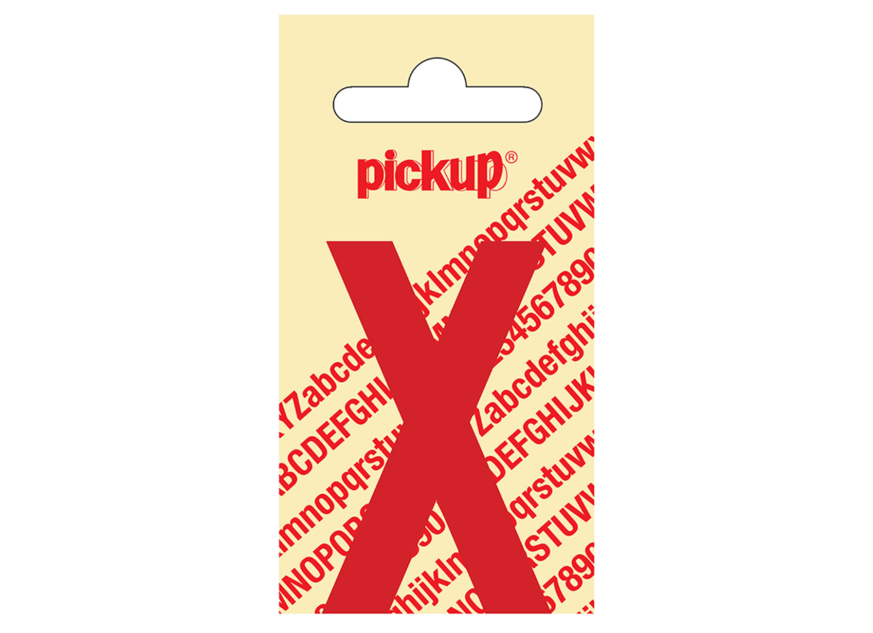 LETTRE ADHESIVE NOBEL 60 MM ROUGE X