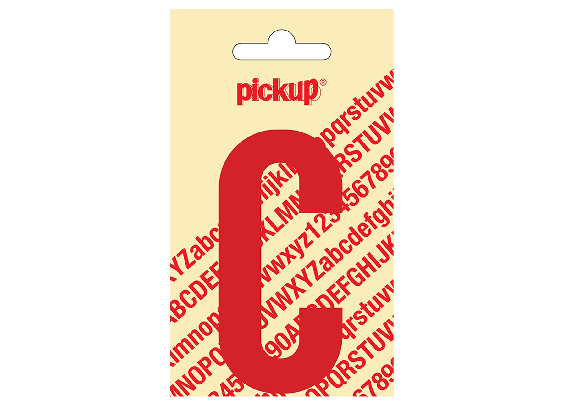 LETTRE ADHESIVE NOBEL 90 MM ROUGE C