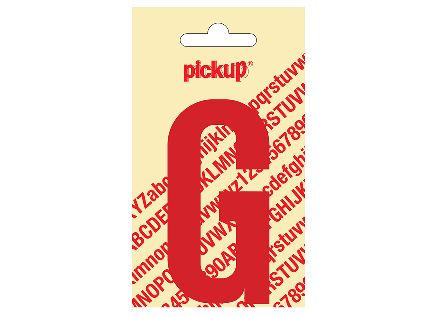 LETTRE ADHESIVE NOBEL 90 MM ROUGE G