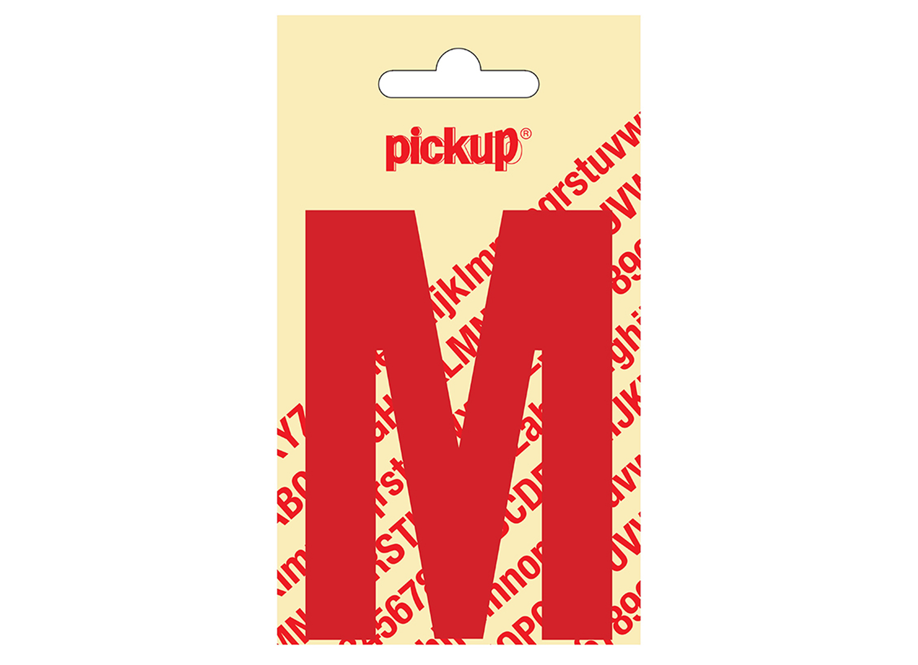 LETTRE ADHESIVE NOBEL 90 MM ROUGE M