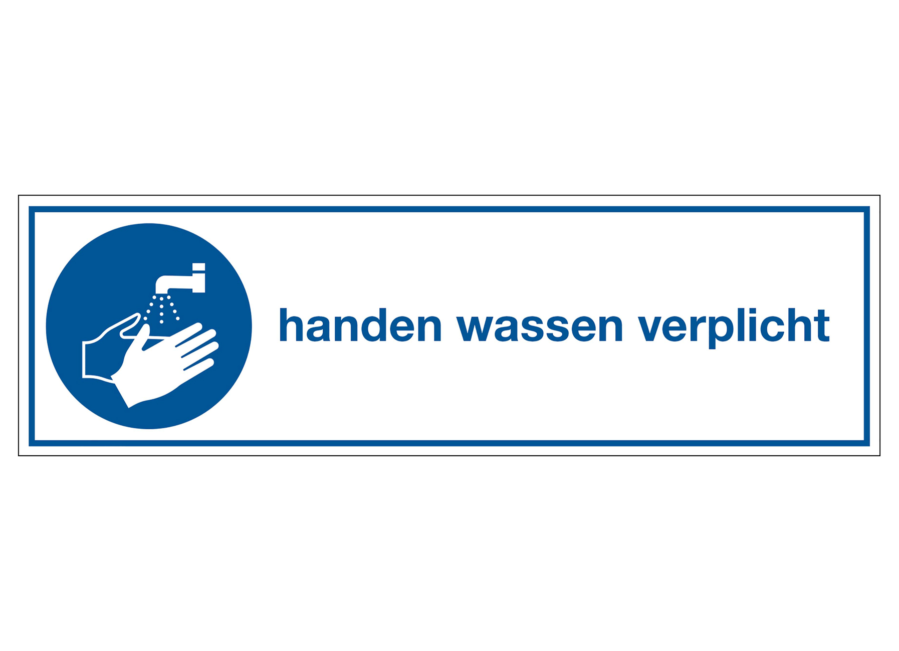 PICTOGRAM HANDEN WASSEN VERPLICHT 57X194MM