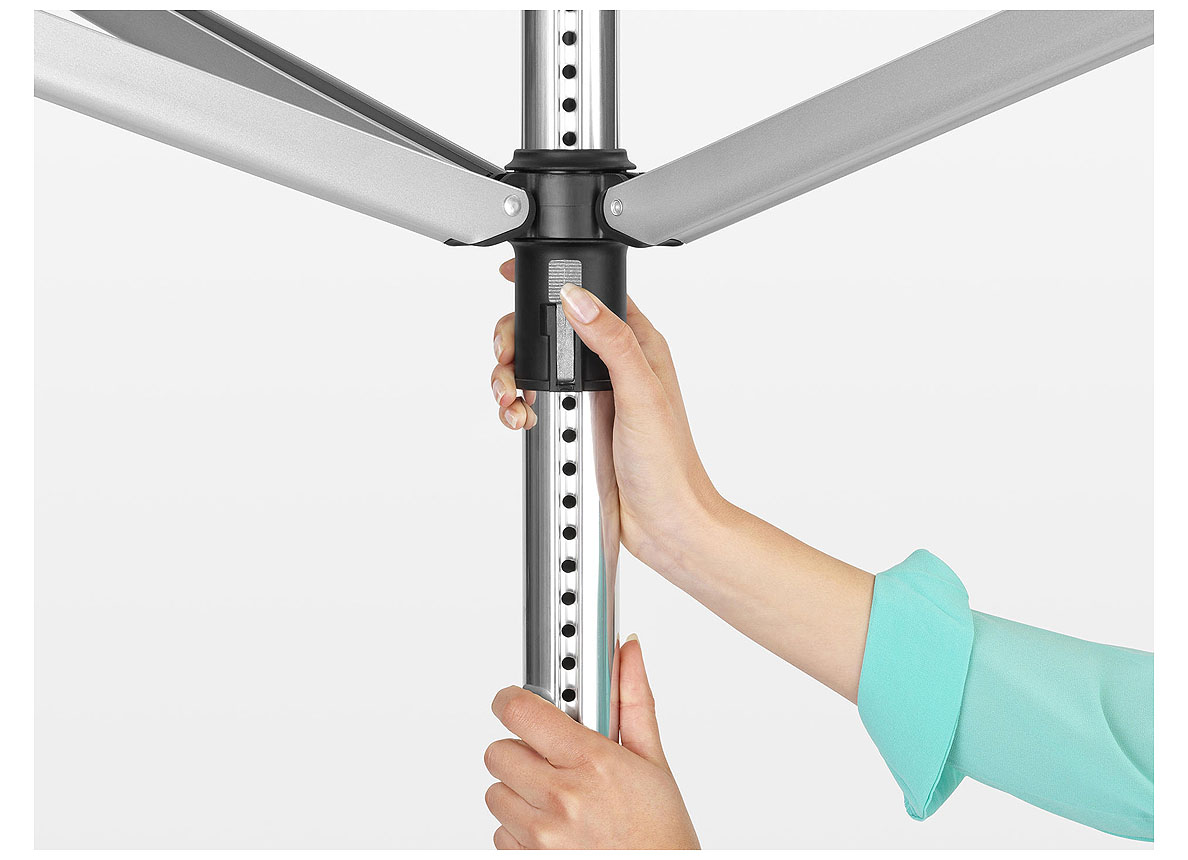 Stevig Vaag betreden Droogmolen Lift-o-matic 50m Met. Anker + Hoes Zilver - huishoud - huishoud  functioneel - droogmolens rekken - droogmolen lift o matic 50m met anker  hoes zilver