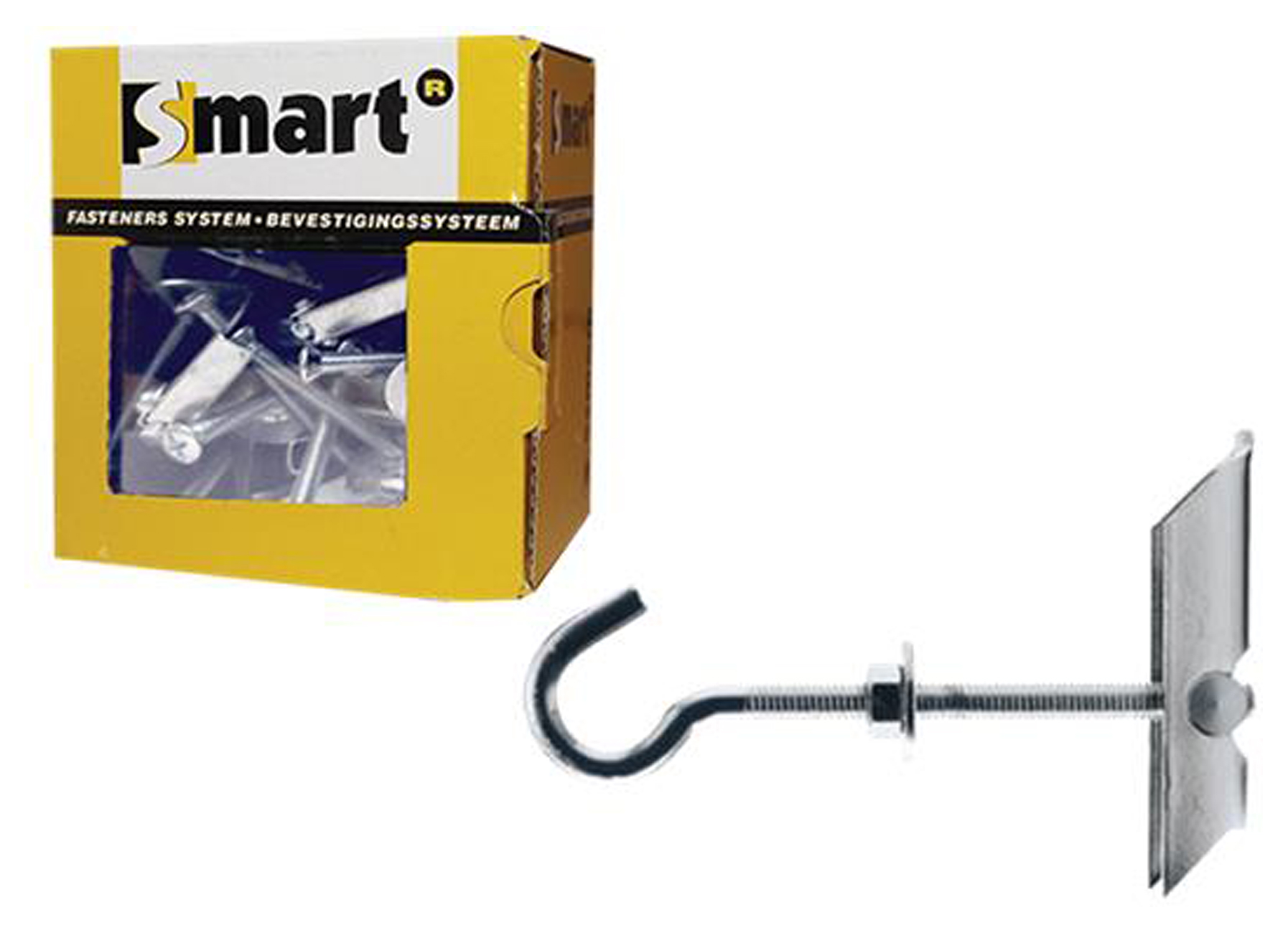 CHEVILLE BASCULANTE + CROCHET M6X75MM ZINGUE