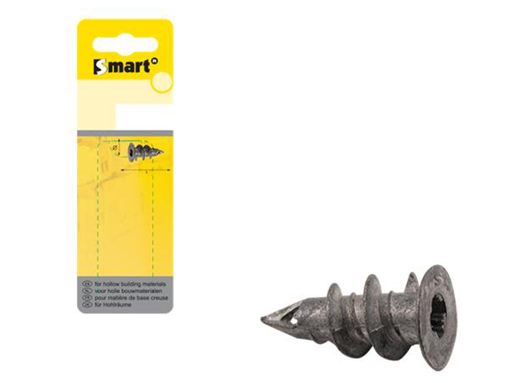 CHEVILLE POUR PLAQUES DE PLATRE AUTOFORANTE SMART Ø15X29MM GYPROC ZINGUE