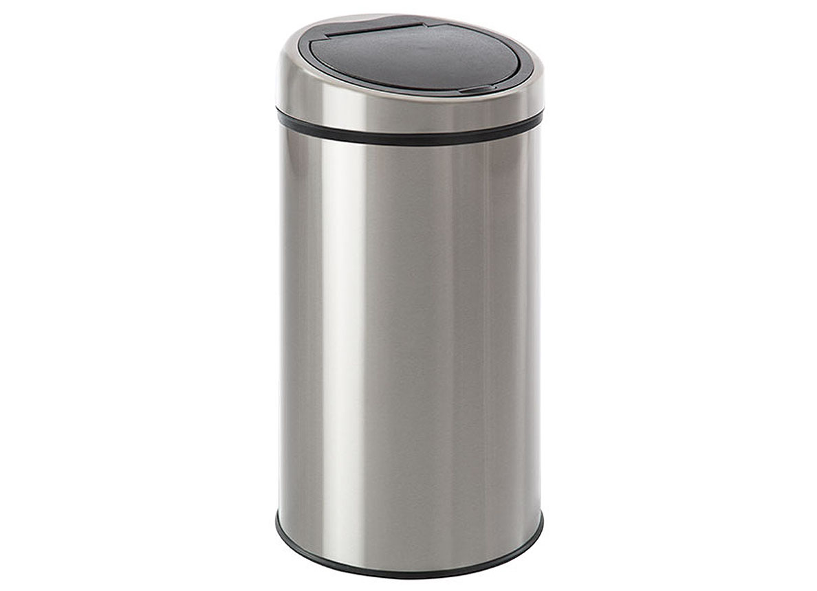 POUBELLE MAT INOX 40L PUSH BIN