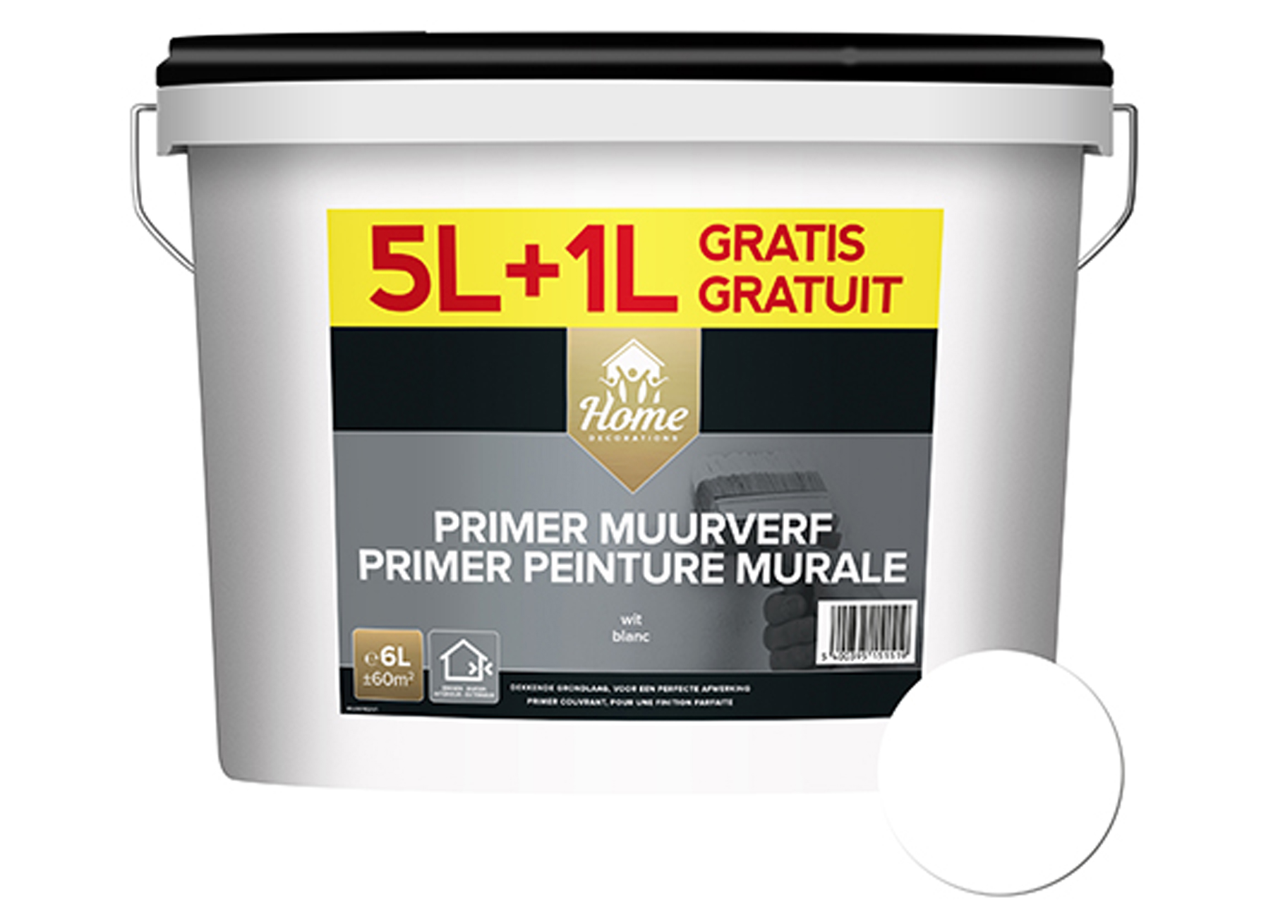 PRIMER PEINTURE MURALE BLANC 5+1L