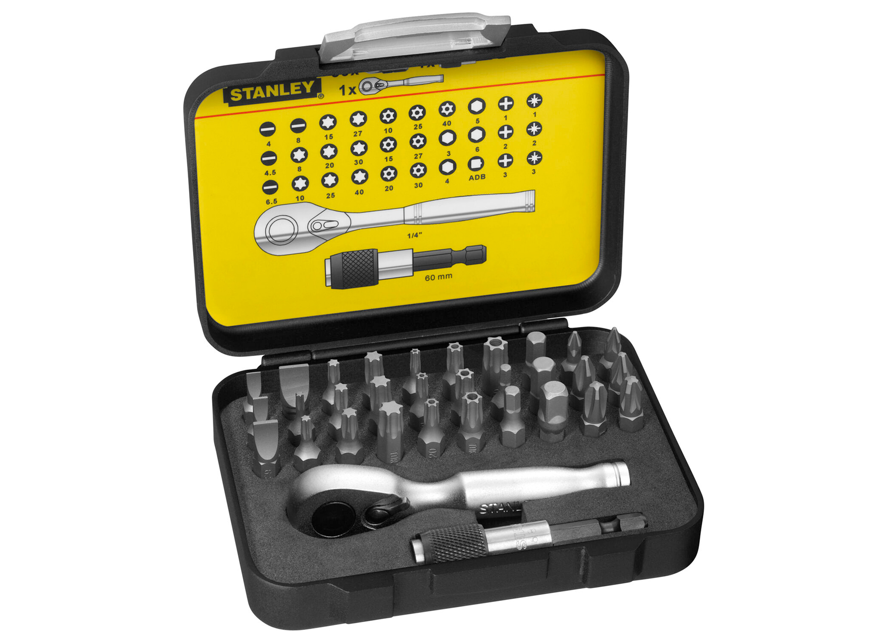 STANLEY BITSET EXPERT PRO 1/4'' RATELSLEUTEL 32 DELIG