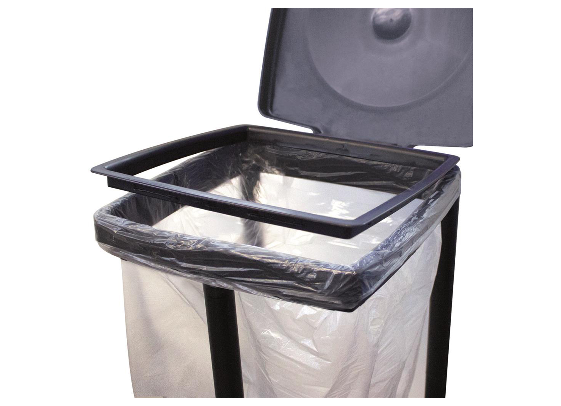 Quadra Support Sac Poubelle 120l Noir/metal - menage - nettoyer - poubelles  et sacs de poubelles - quadra support sac poubelle 120l noirmetal