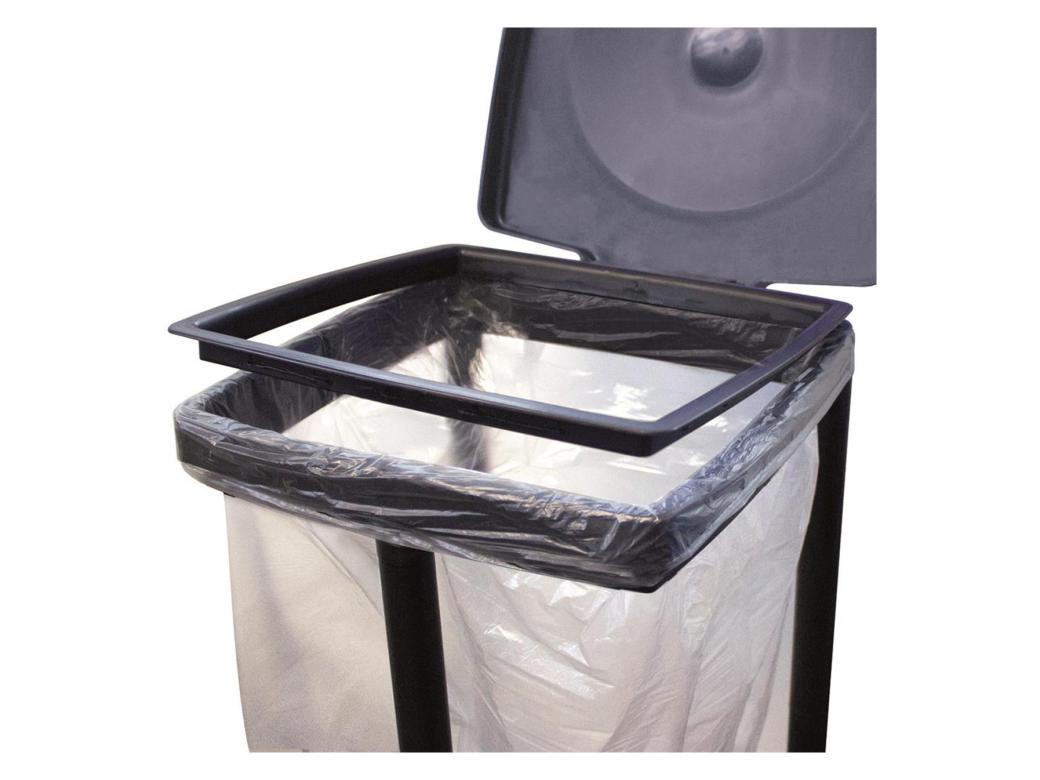 Quadra Support Sac Poubelle 120l Noir/metal - menage - nettoyer - poubelles  et sacs de poubelles - quadra support sac poubelle 120l noirmetal