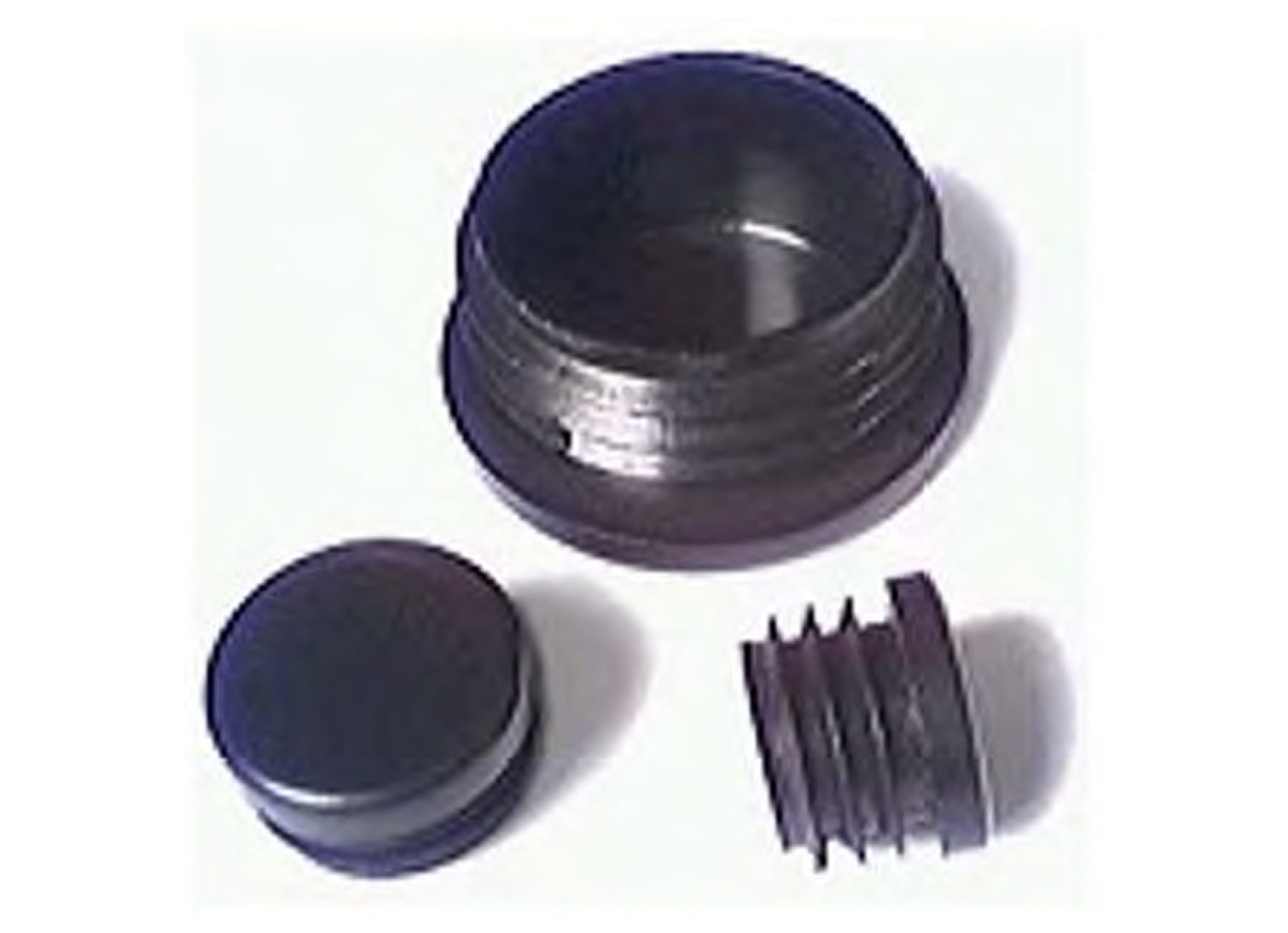 SABOT POUR PIED ROND NOIR Ø22MM 8PC