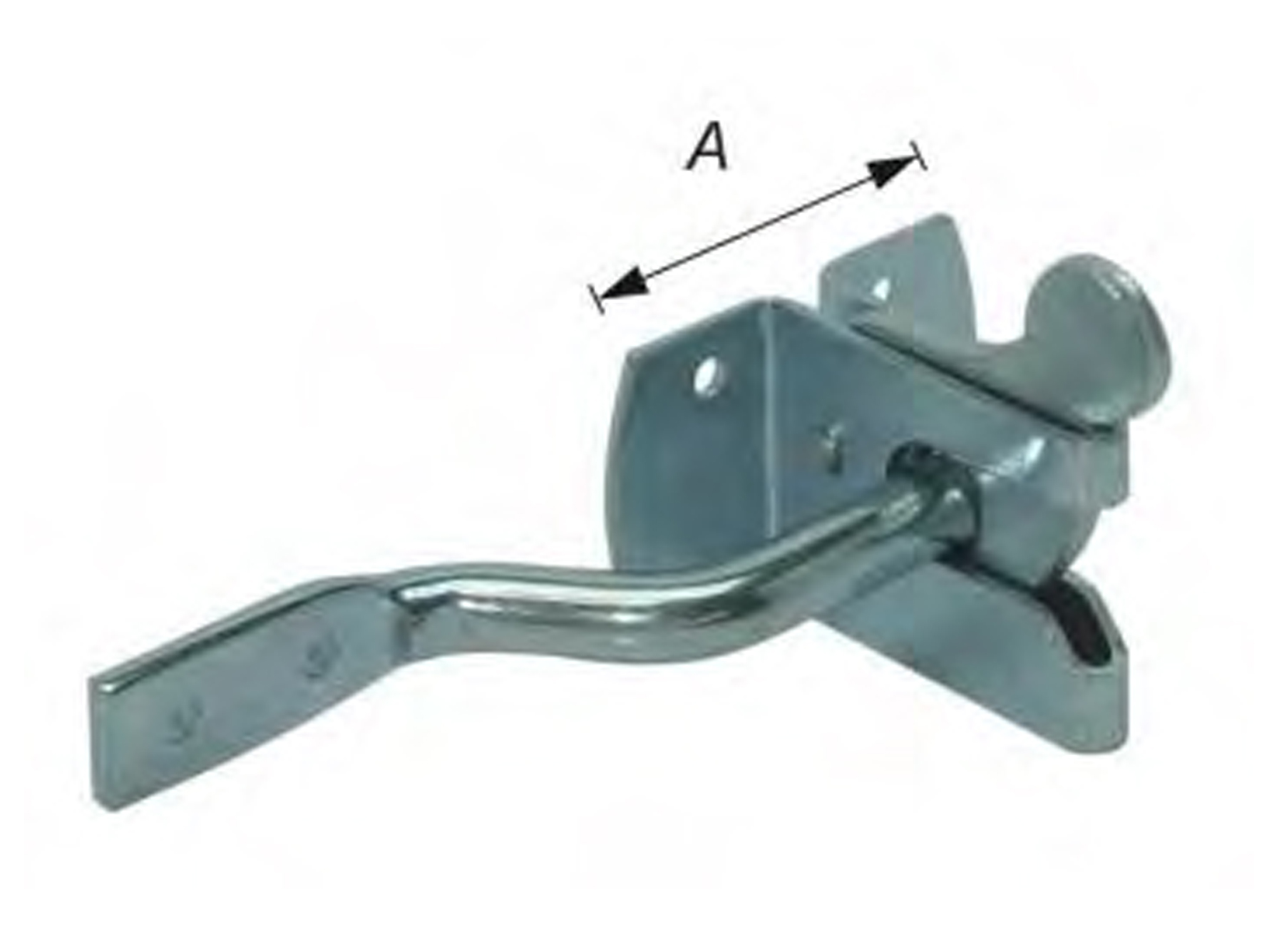 VERROU DE PORTILLON BICHROMATE 60MM