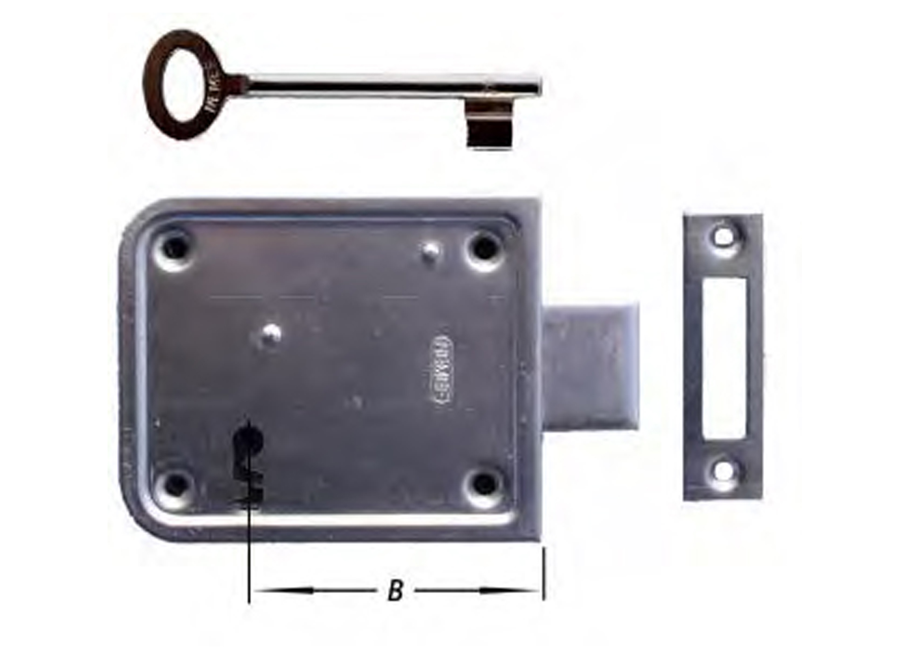 SERRURE DE CAVE A APPLIQUER REVERSIBLE 70MM