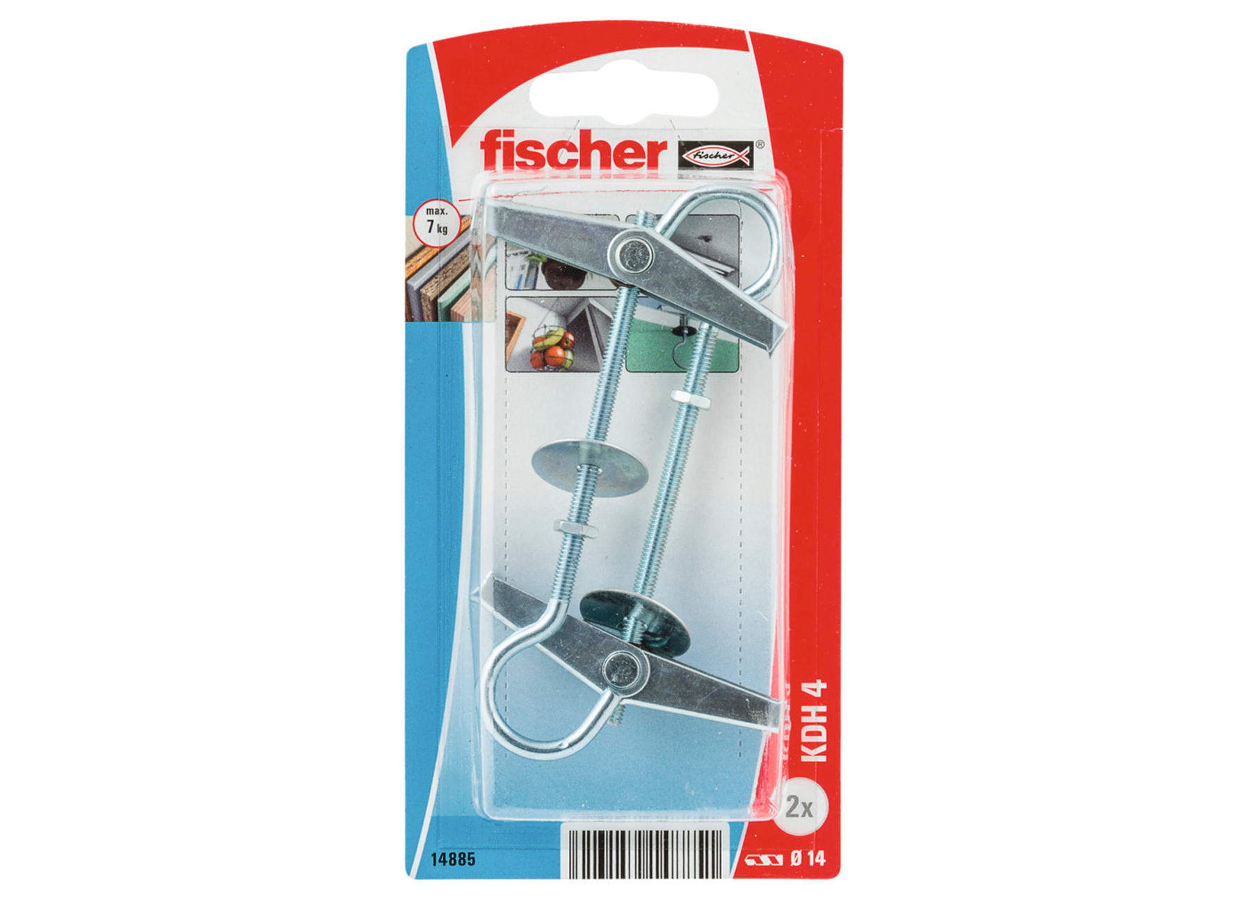 FISCHER CHEVILLE AVEC RESSORT ET CHROCHET KDH 4 K NV