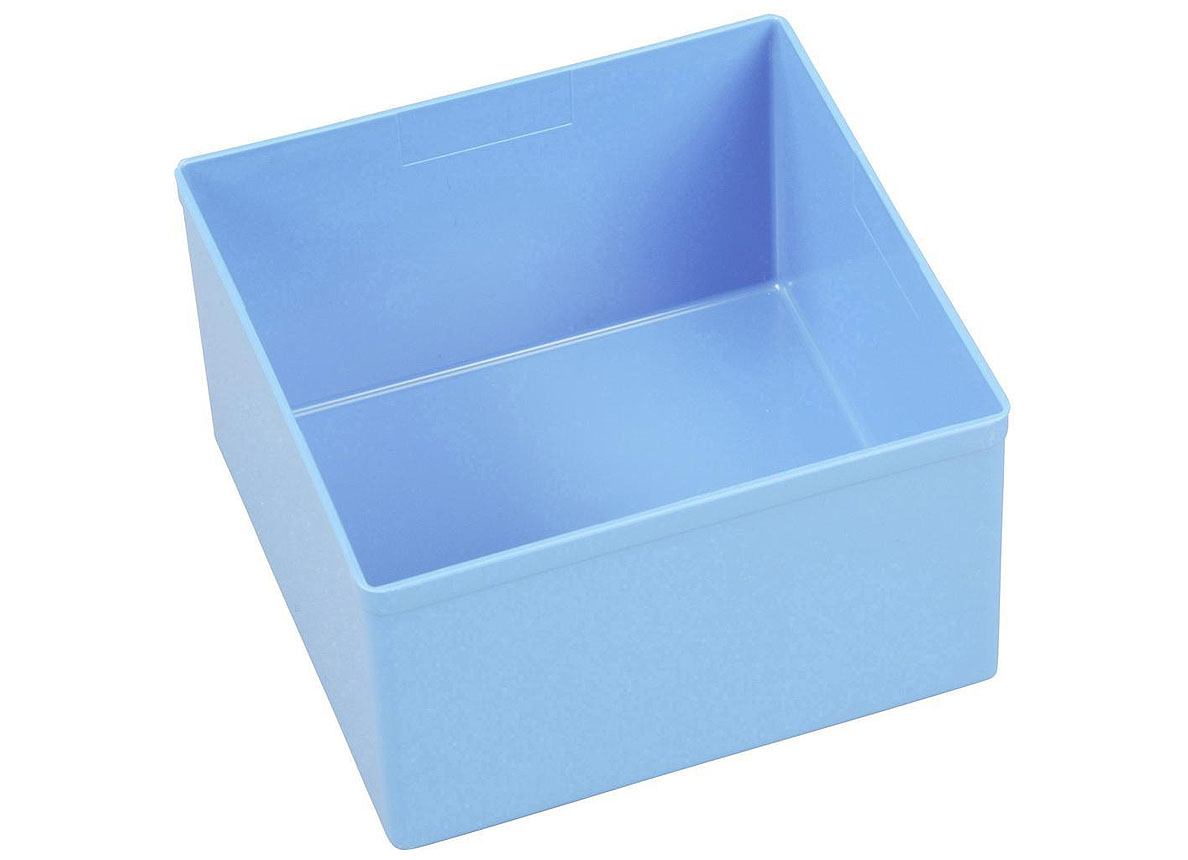 Plastic Bakje 108x108xh63mm - Blauw - gereedschappen - opbergen transporteren bakken - bakken kunststof - plastic bakje blauw