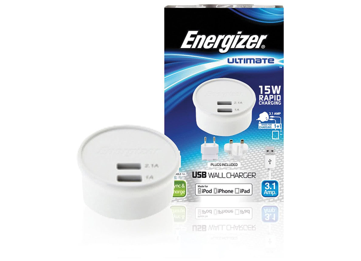 USB CHARGEUR MURAL 'ULTIMATE' 2 USB 3,1A POUR IPHONE