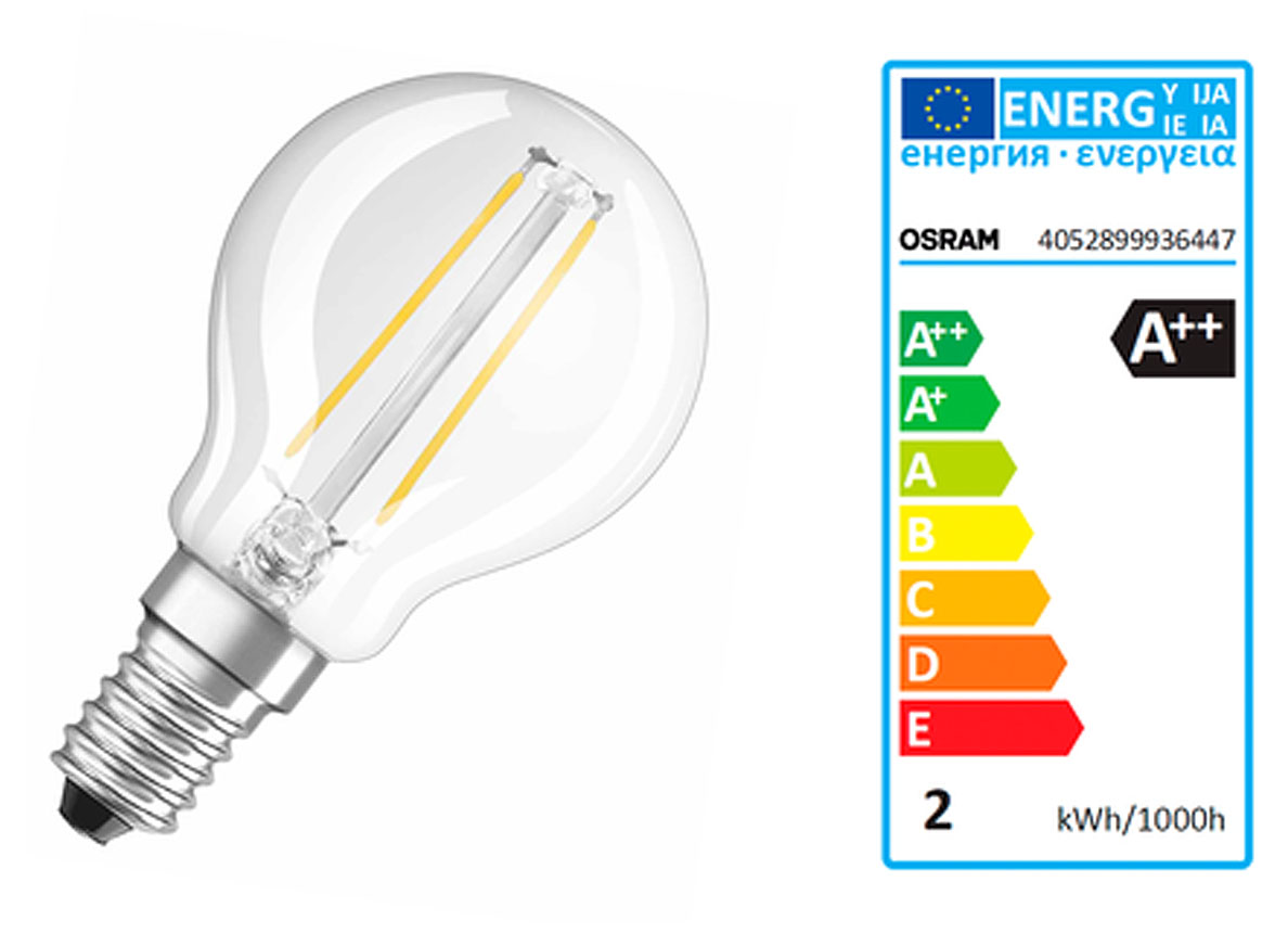 Osram Led Retrofit Helder Fil Clp25 E14 2w Elektriciteit Verlichting Lampen Led Lampen Osram Led Retrofit Helder Fil Clp25 E14 2w