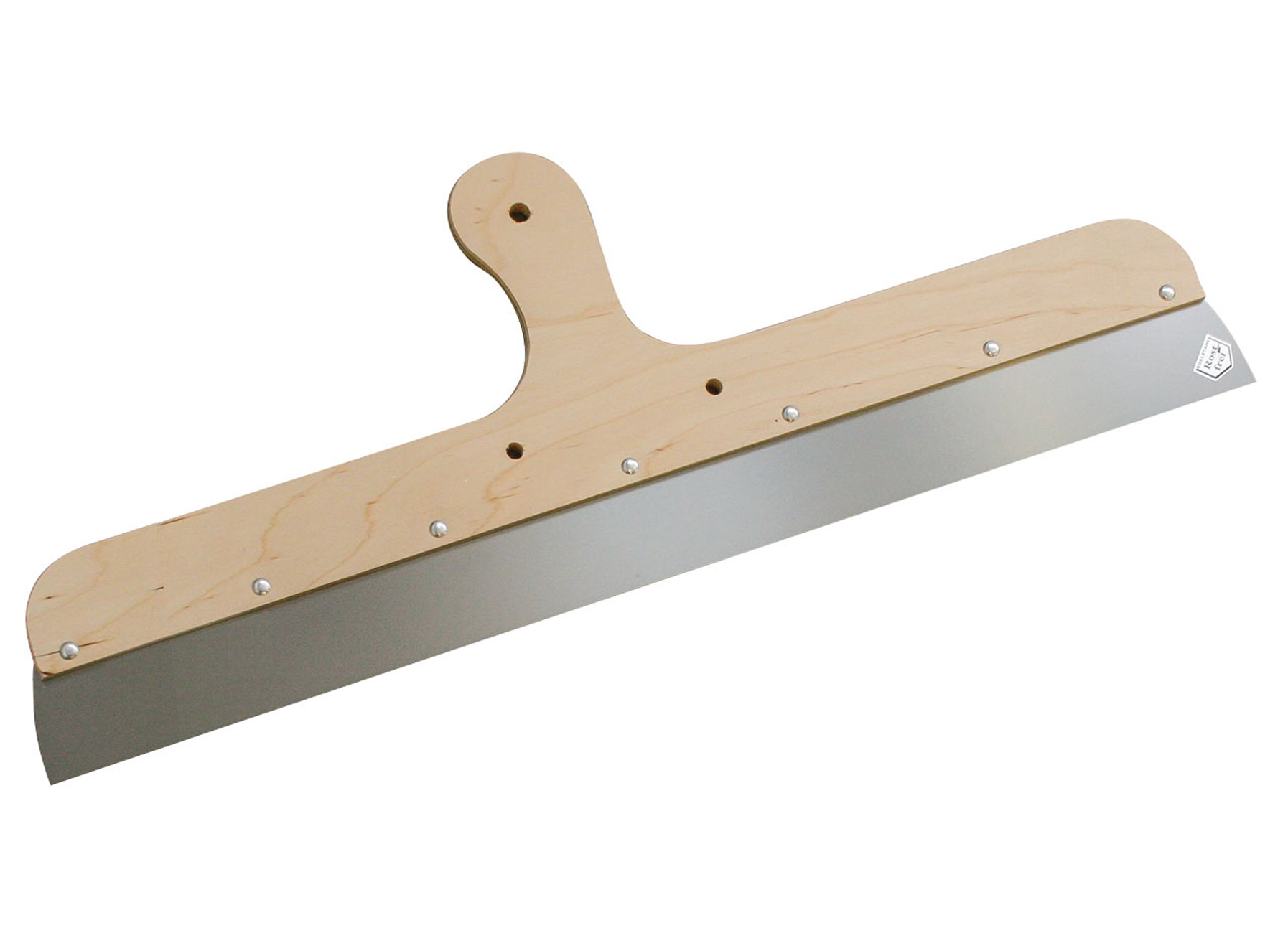 Spackmes 500 mm / 0,7 mm met houten greep - inox