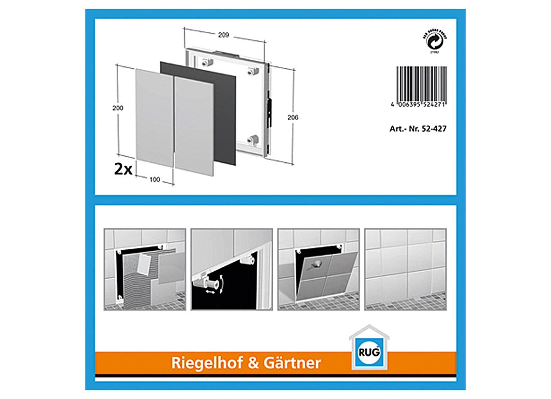 RUG TRAPPE DE VISITE 20X20CM