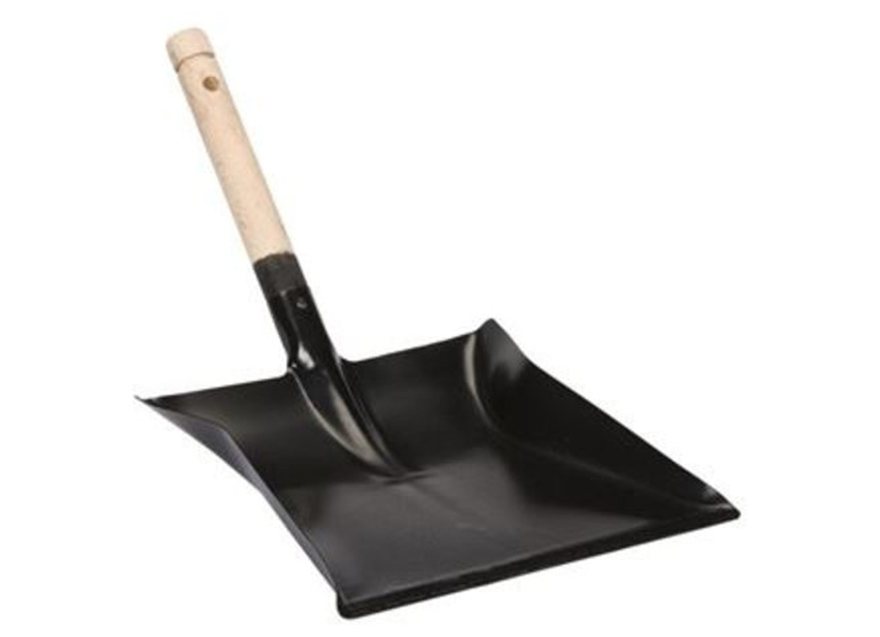 RAMASSETTE EN METAL AVEC MANCHE EN BOIS