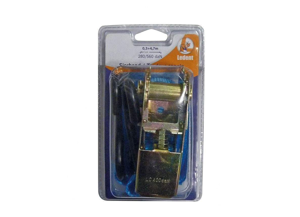 SANGLE D'ARRIMAGE A CLIQUET 2 PARTIES 800KG 25MM L=5M