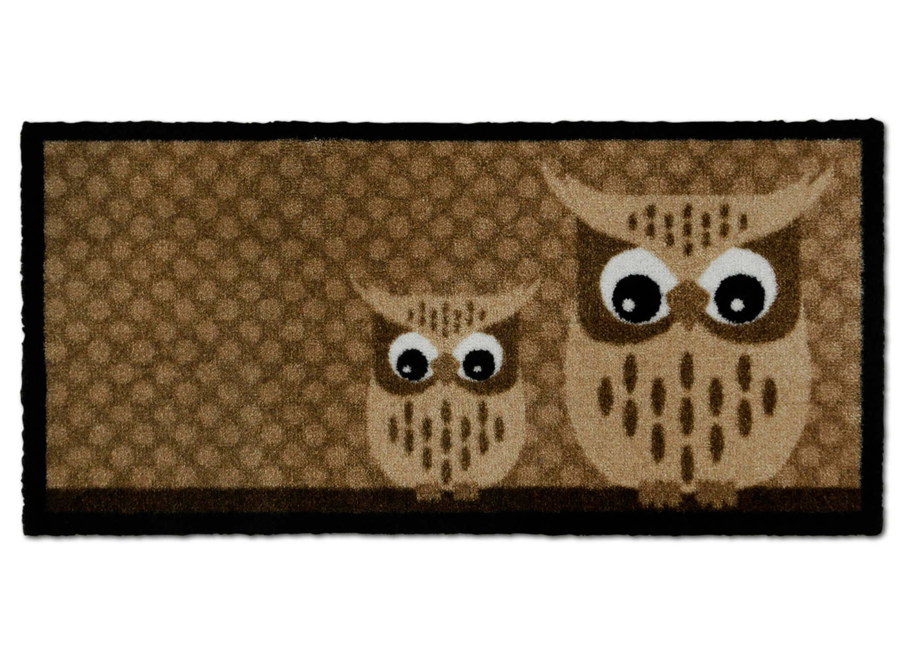 PAILLASSON ELEGANCE HIBOU BEIGE 40X80CM