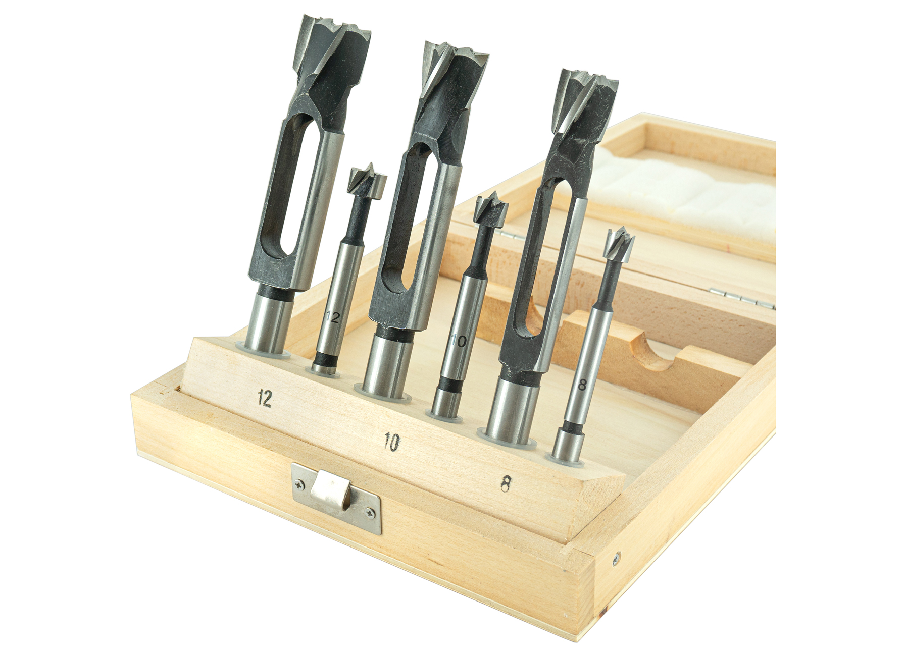 ENT COFFRET DE 6 COUPE-TENONS ET MECHES FORSTNER Ø8/10/12 WS